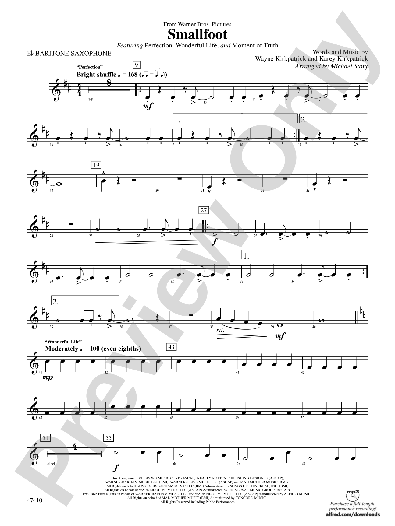 Smallfoot: E-flat Baritone Saxophone
