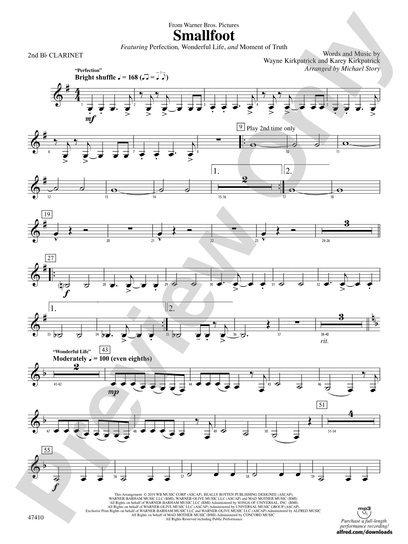 Smallfoot: 2nd B-flat Clarinet