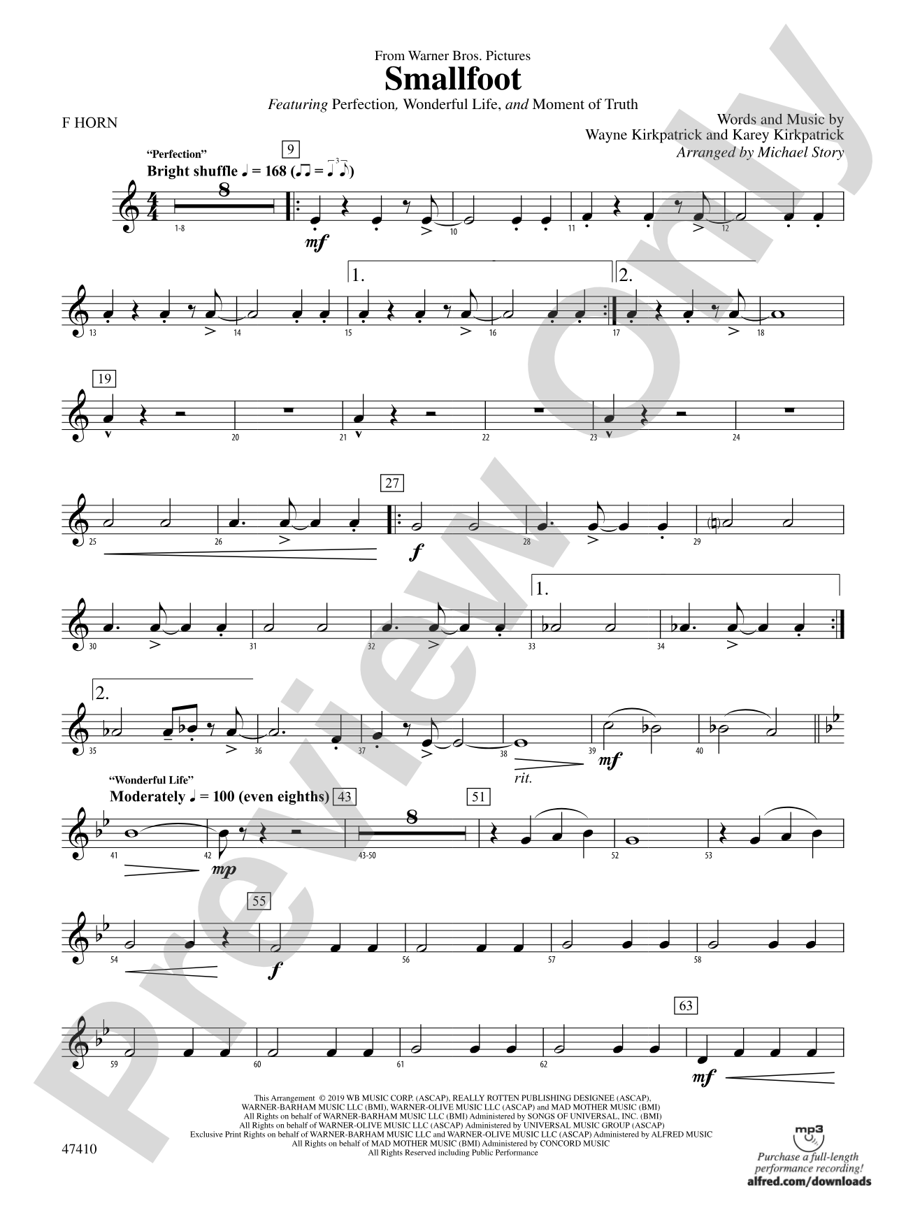 Smallfoot: 1st F Horn