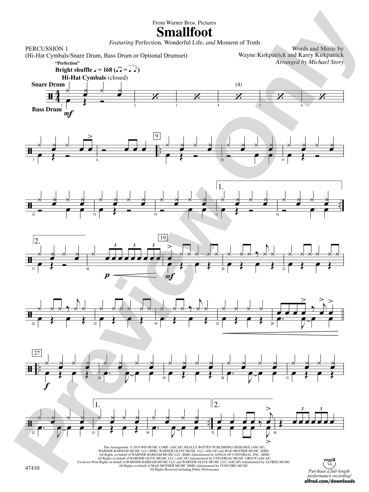 Smallfoot: 1st Percussion