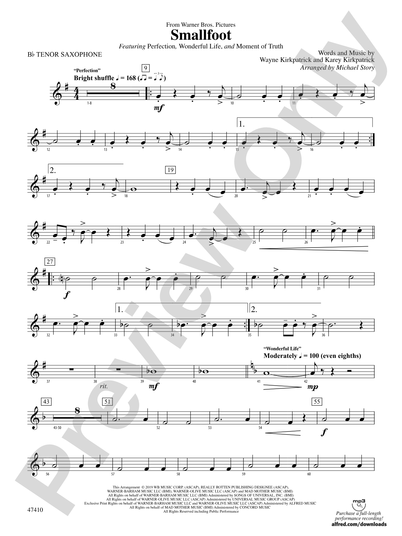 Smallfoot: B-flat Tenor Saxophone