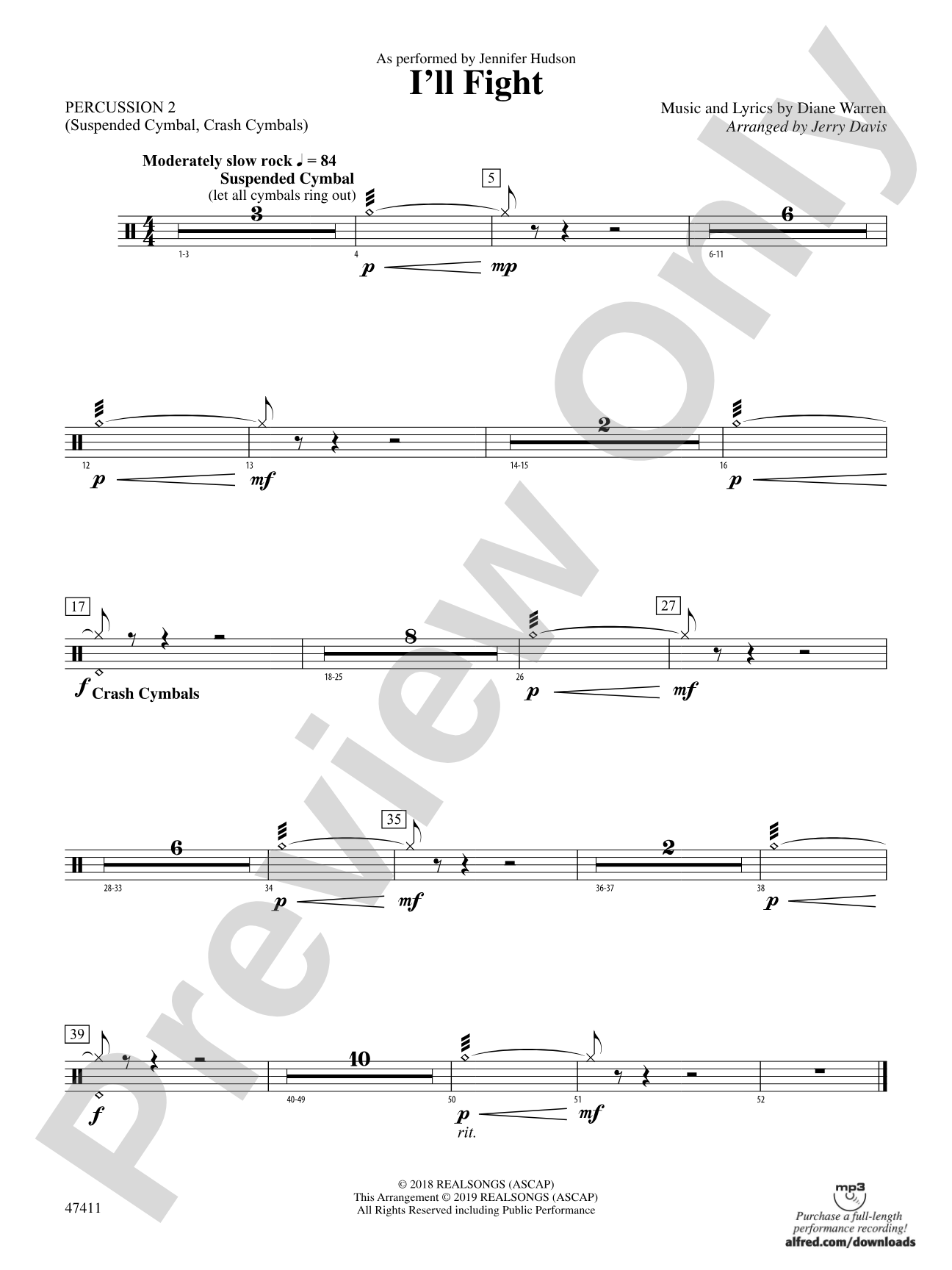 I'll Fight: 2nd Percussion