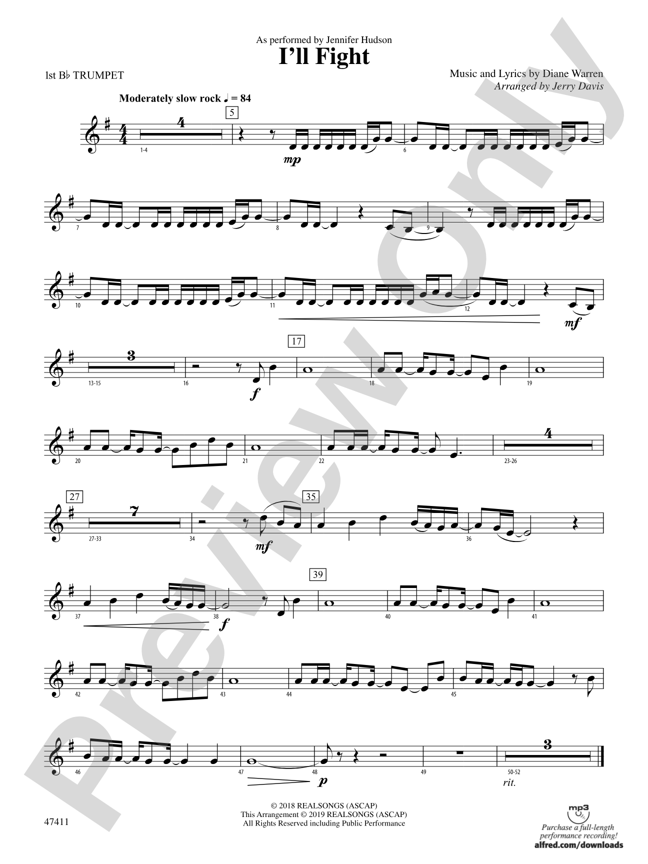 I'll Fight: 1st B-flat Trumpet
