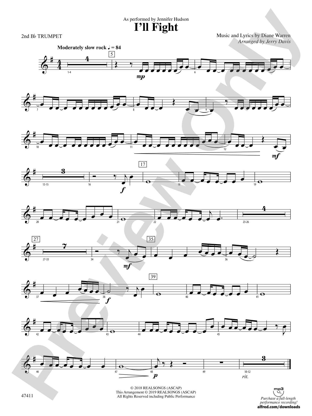 I'll Fight: 2nd B-flat Trumpet