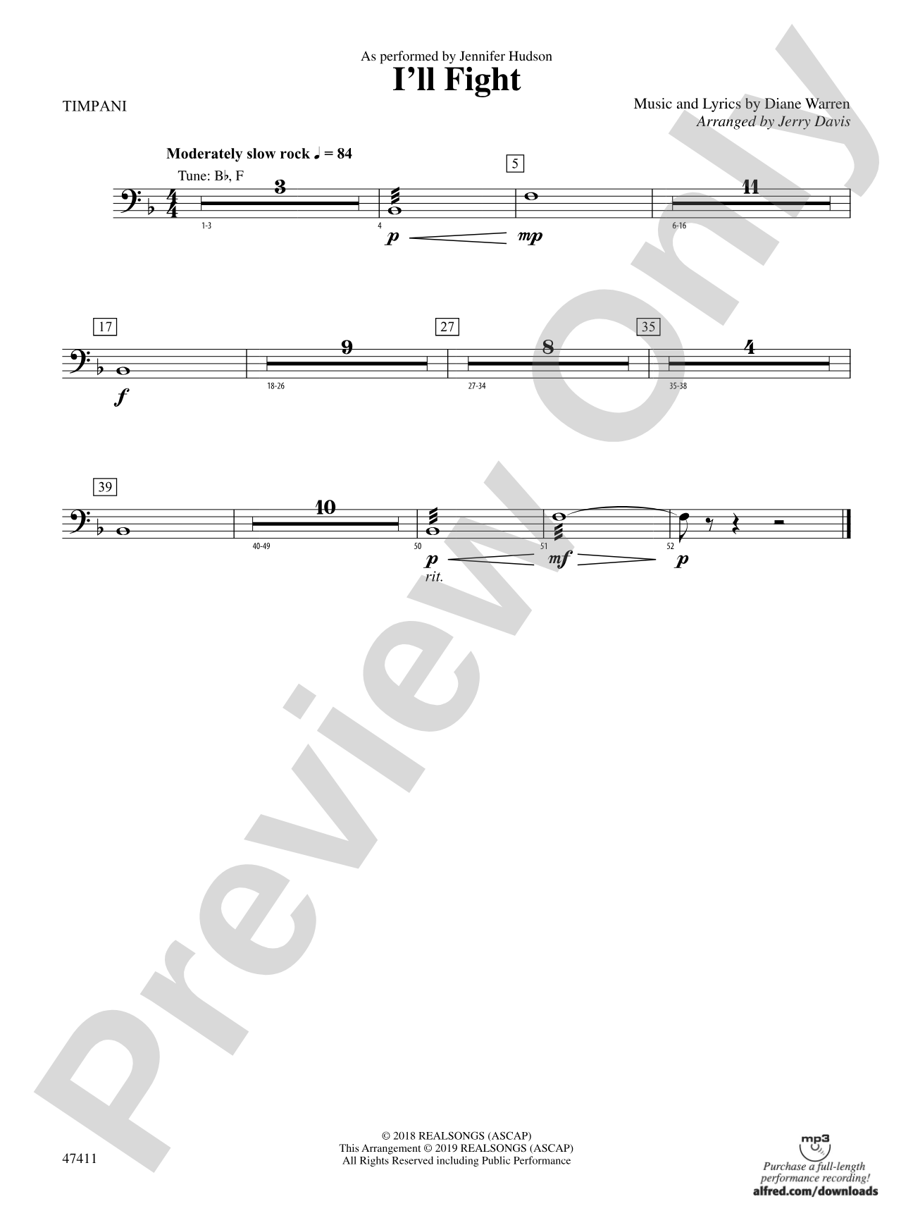I'll Fight: Timpani