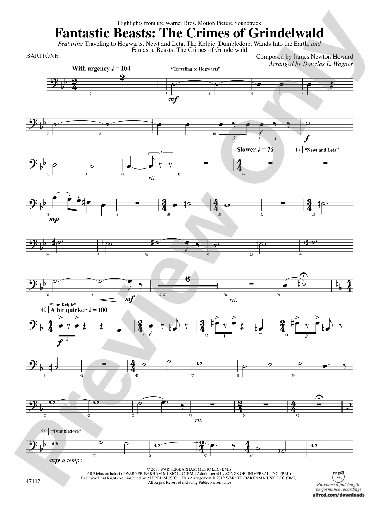 Fantastic Beasts: The Crimes of Grindelwald: Baritone B.C.