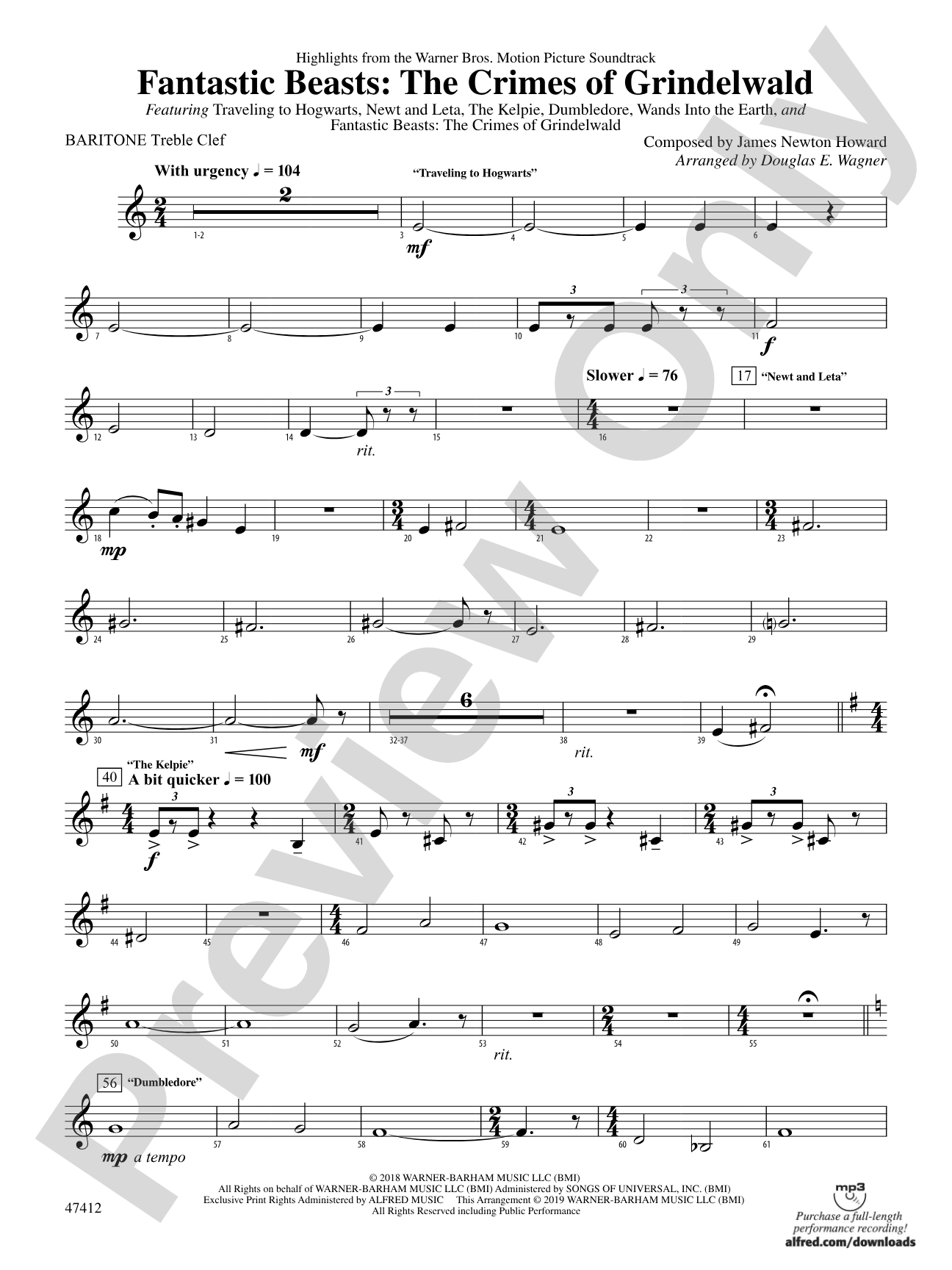 Fantastic Beasts: The Crimes of Grindelwald: Baritone T.C.