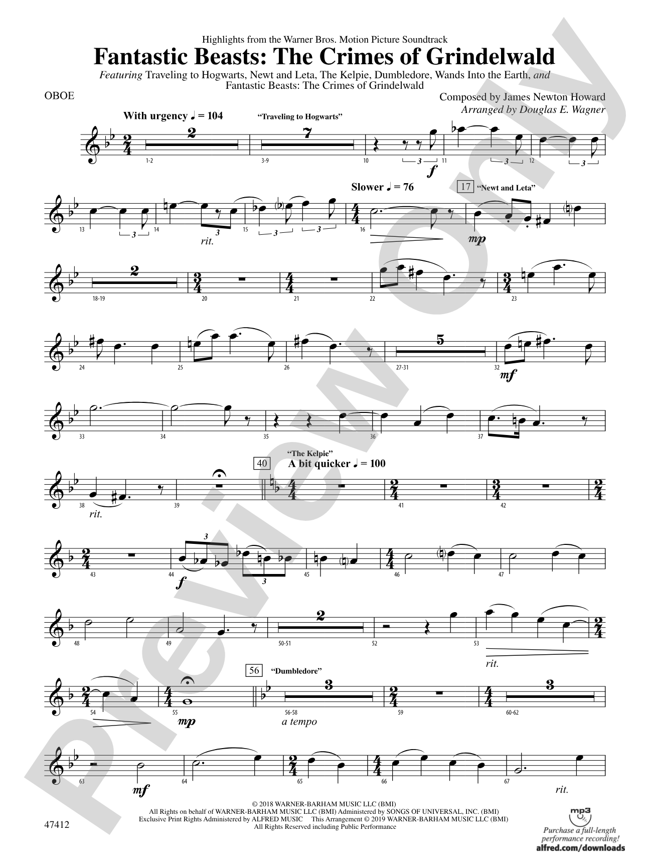 Fantastic Beasts: The Crimes of Grindelwald: Oboe