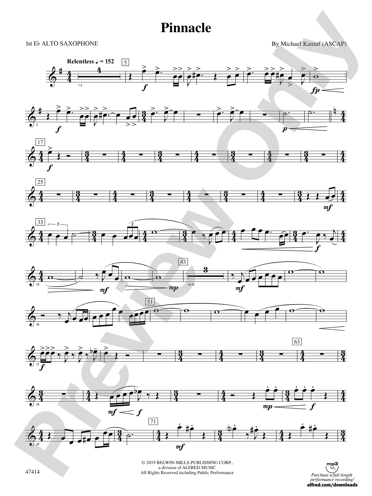 Pinnacle: E-flat Alto Saxophone