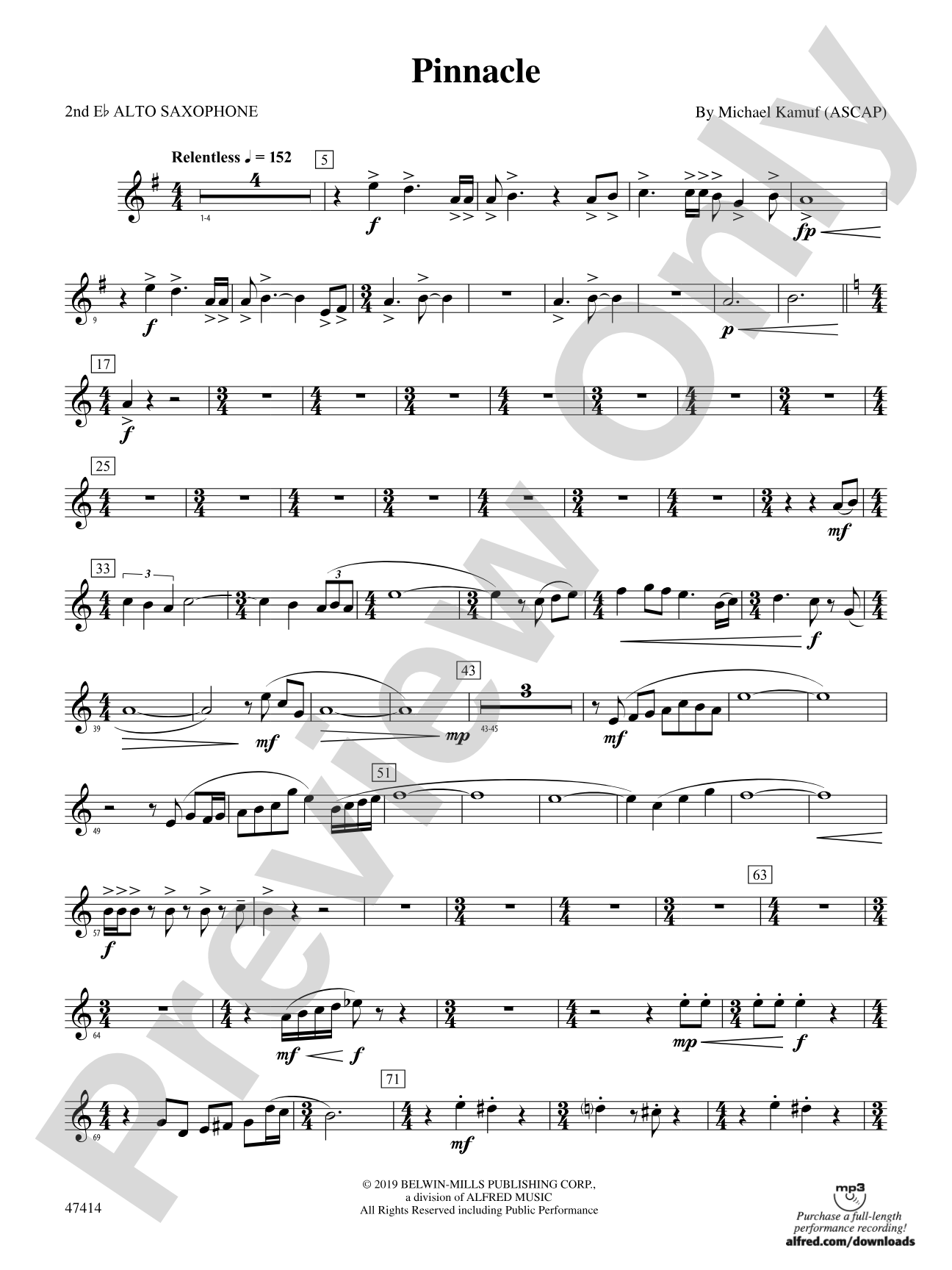 Pinnacle: 2nd E-flat Alto Saxophone