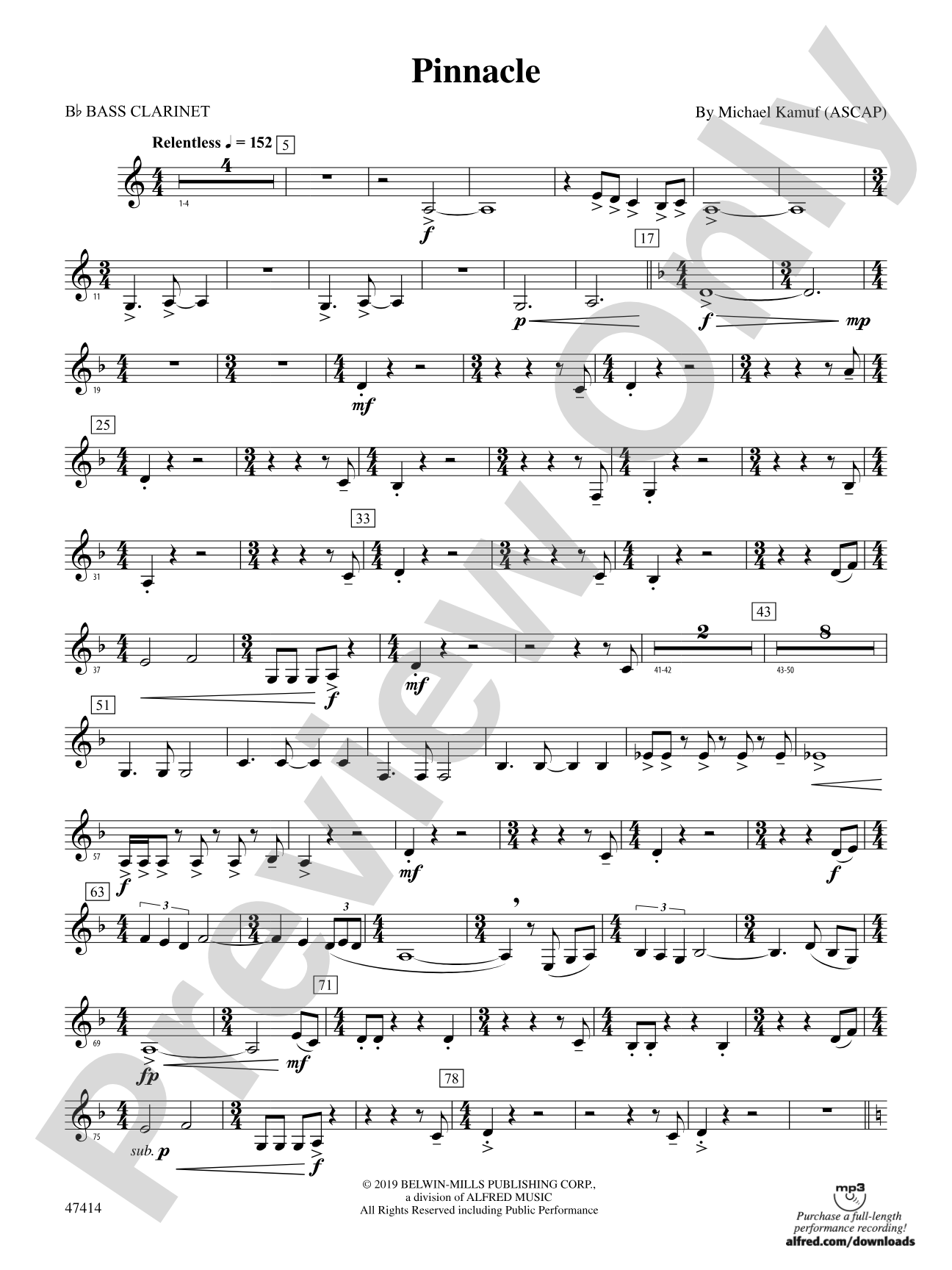 Pinnacle: B-flat Bass Clarinet