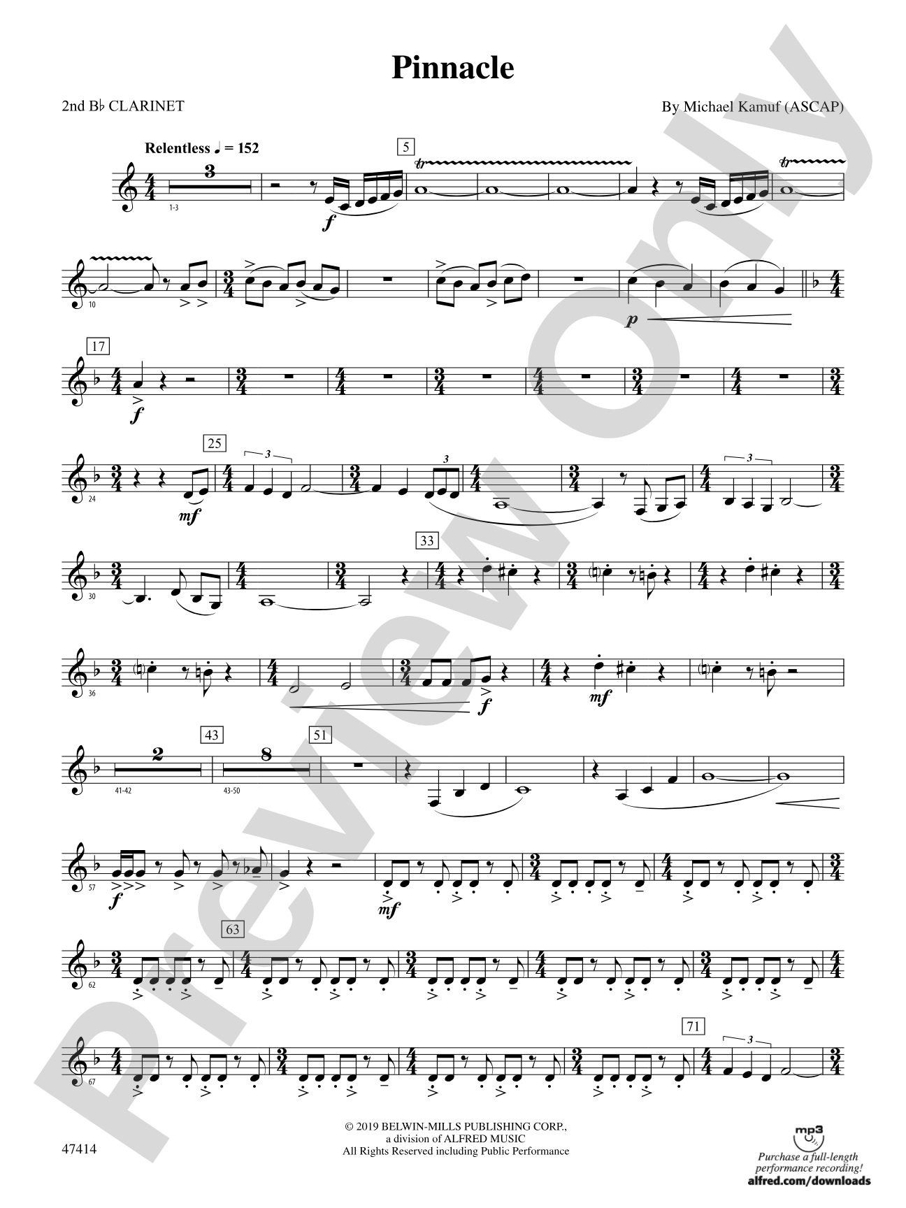 Pinnacle: 2nd B-flat Clarinet