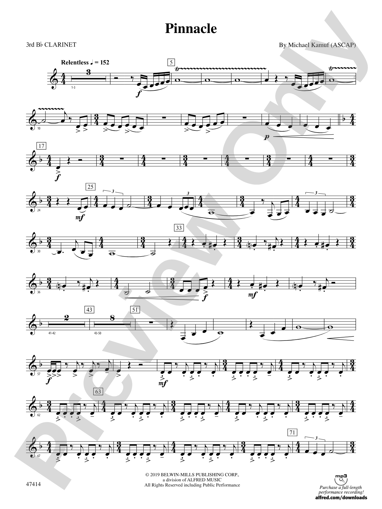 Pinnacle: 3rd B-flat Clarinet