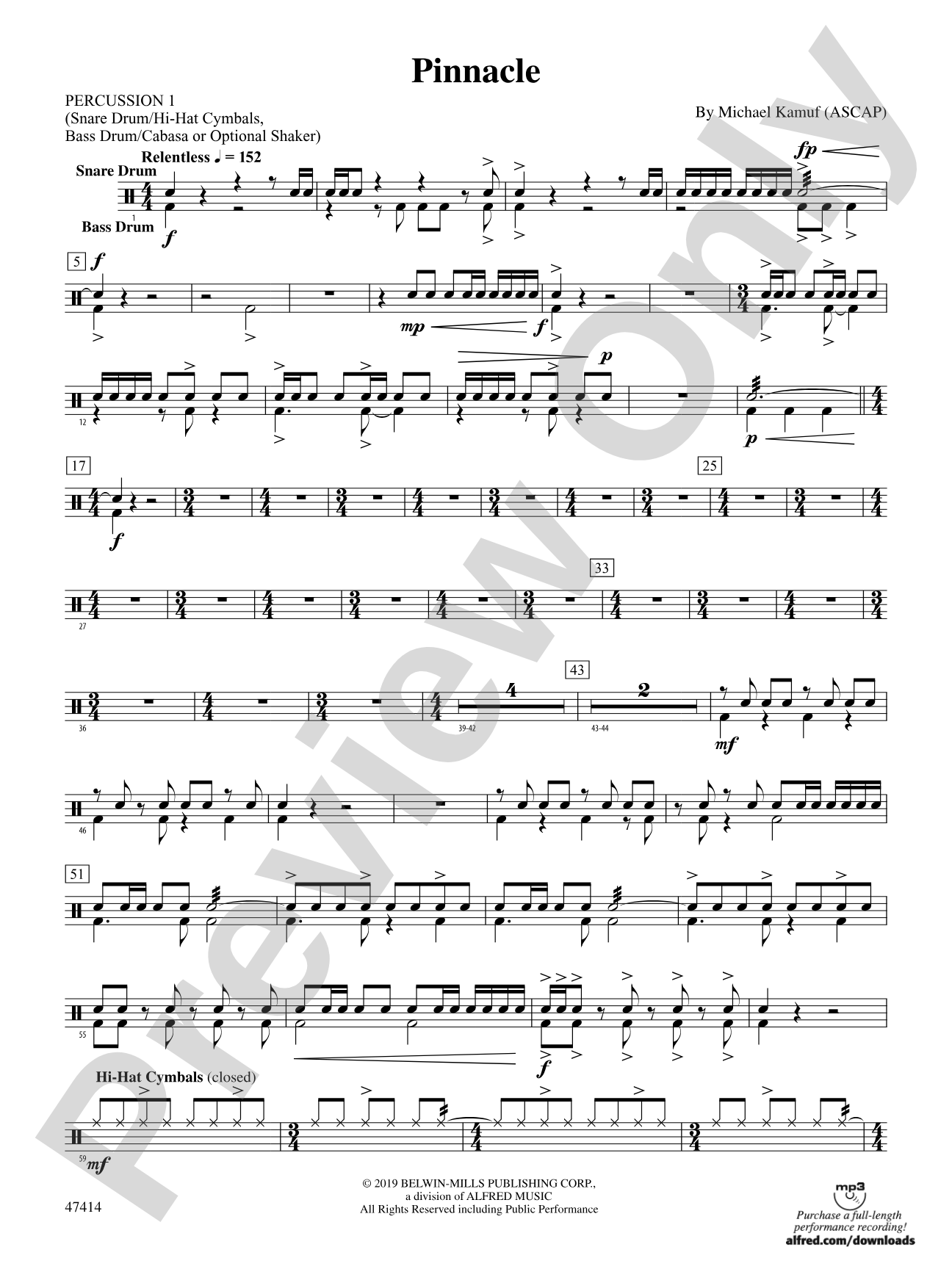 Pinnacle: 1st Percussion