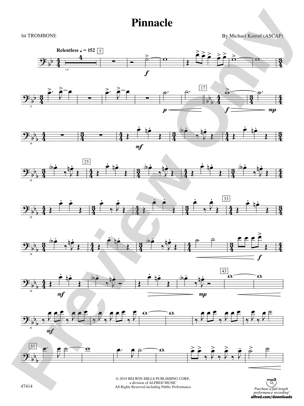 Pinnacle: 1st Trombone
