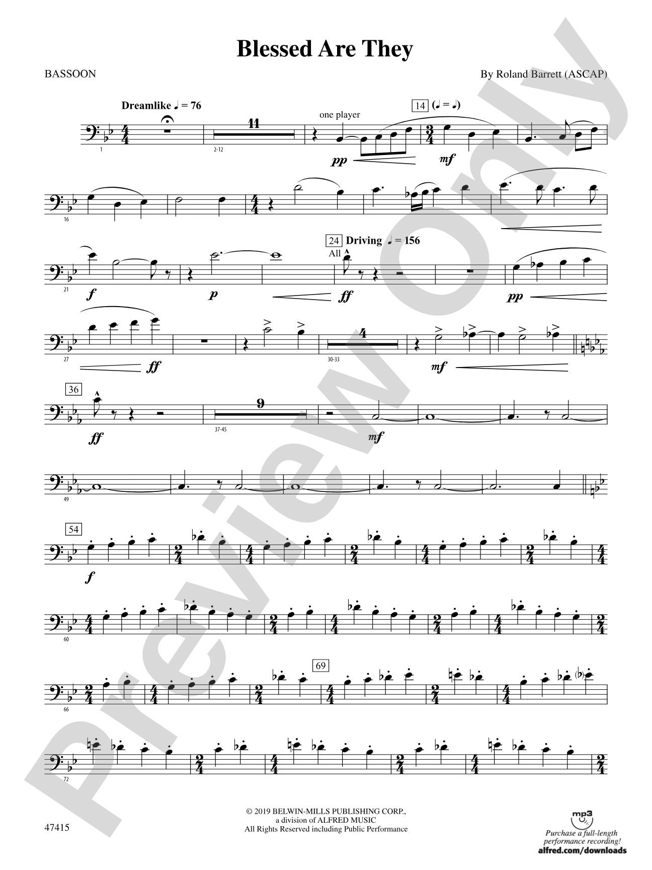 Blessed Are They: Bassoon