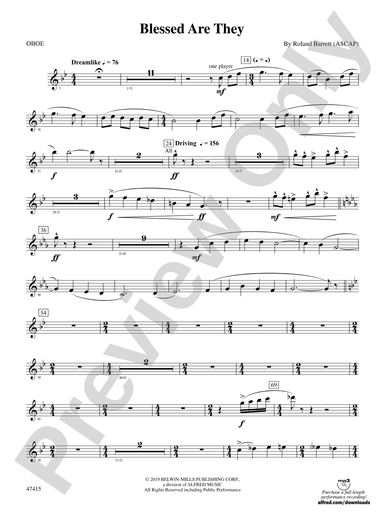 Blessed Are They: Oboe