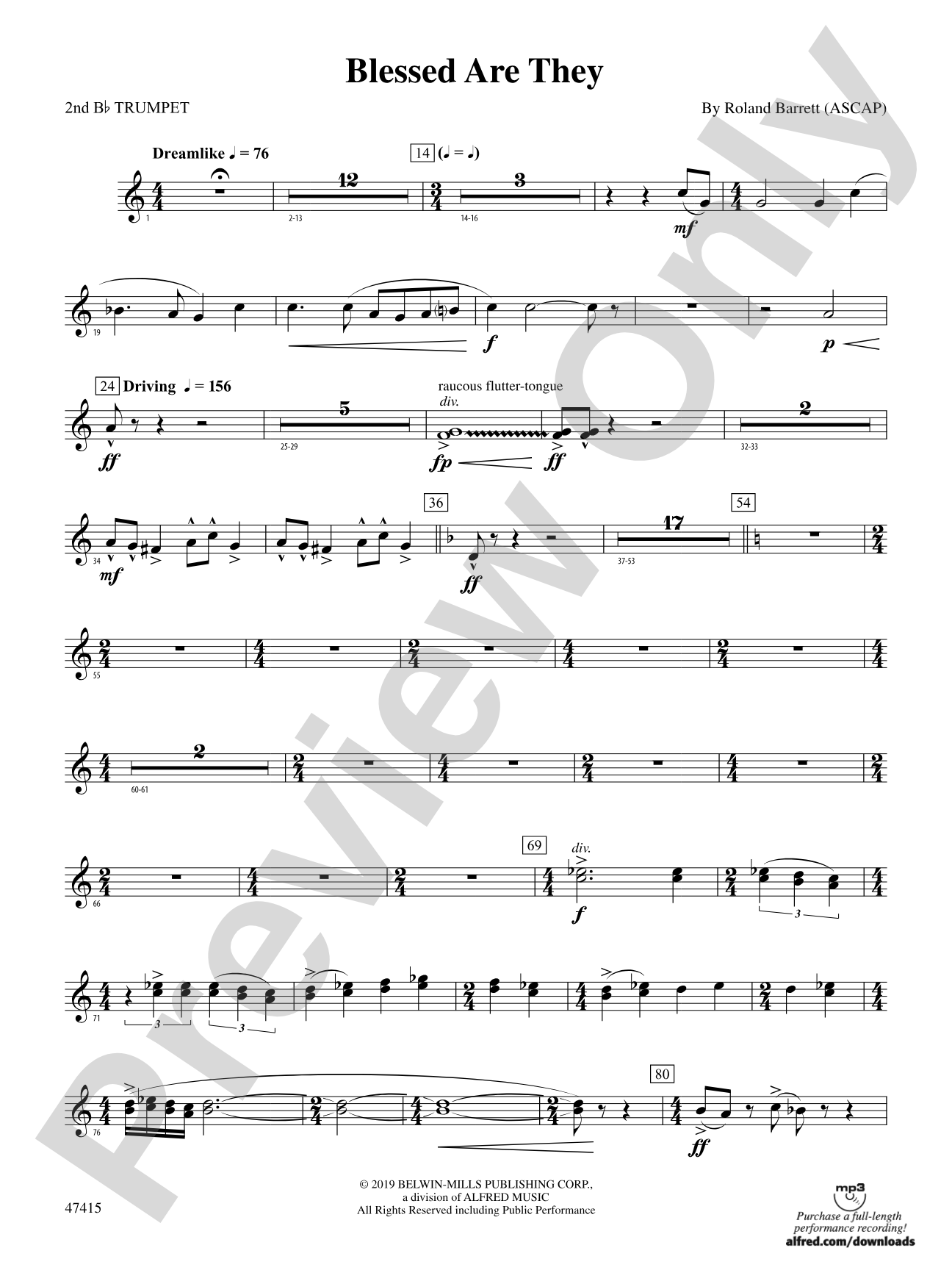 Blessed Are They: 2nd B-flat Trumpet