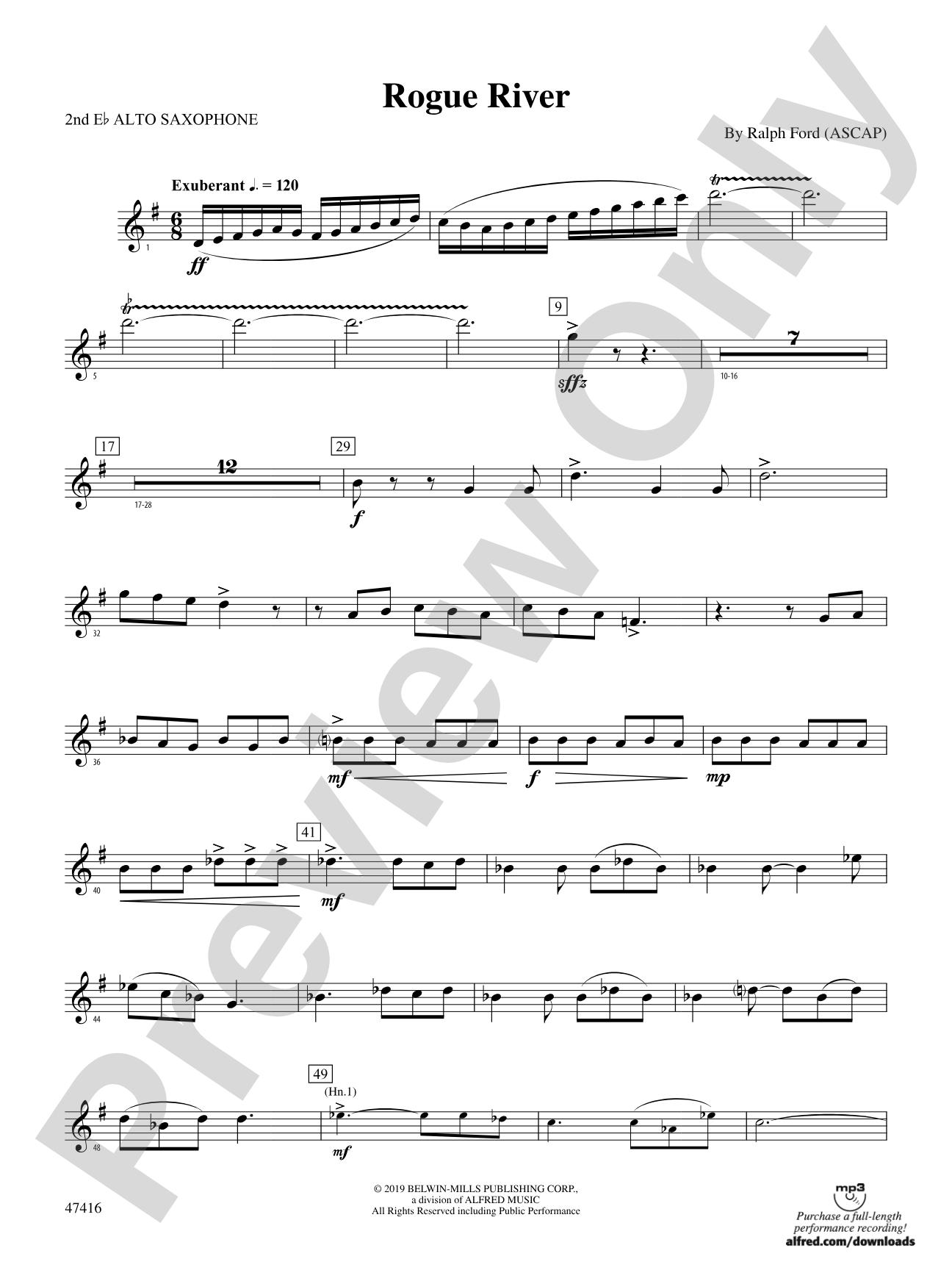 Rogue River: 2nd E-flat Alto Saxophone