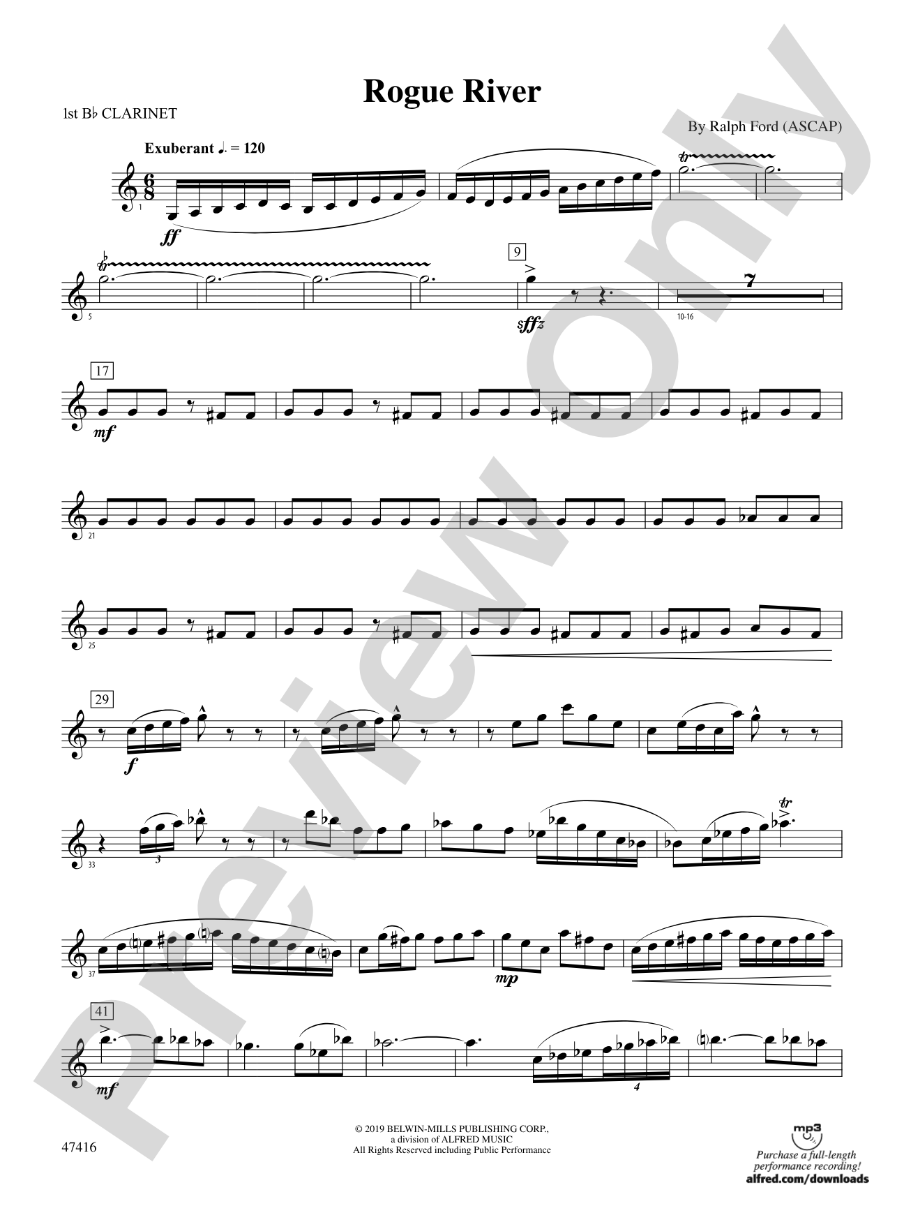 Rogue River: 1st B-flat Clarinet