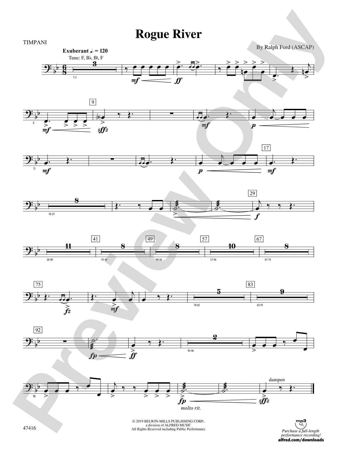Rogue River: Timpani
