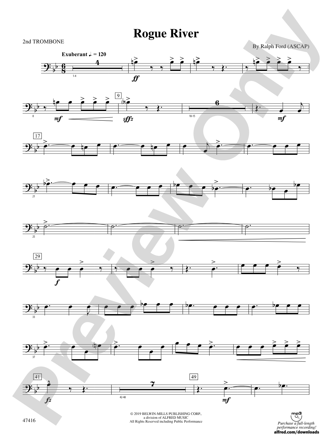Rogue River: 2nd Trombone