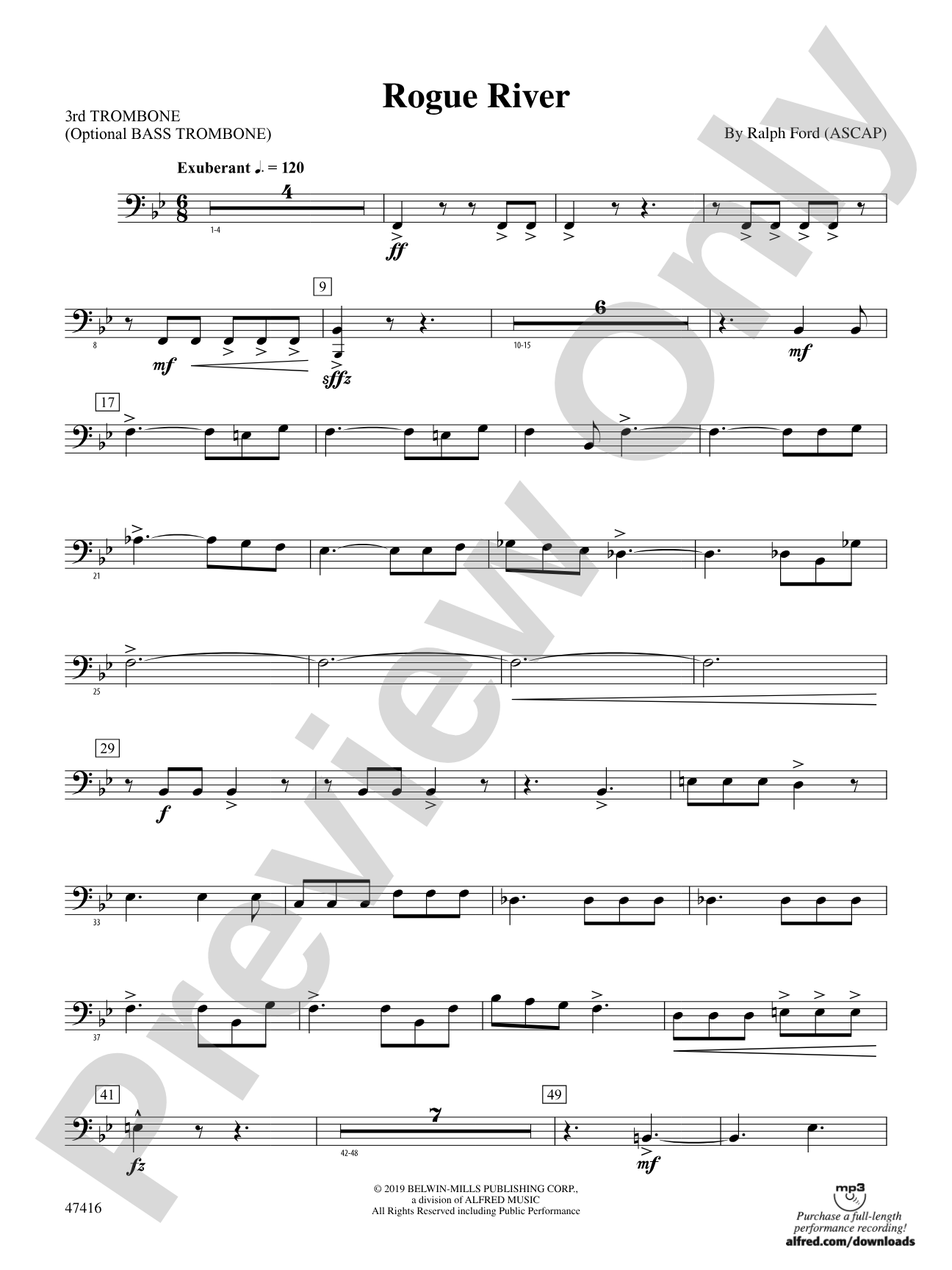 Rogue River: 3rd Trombone