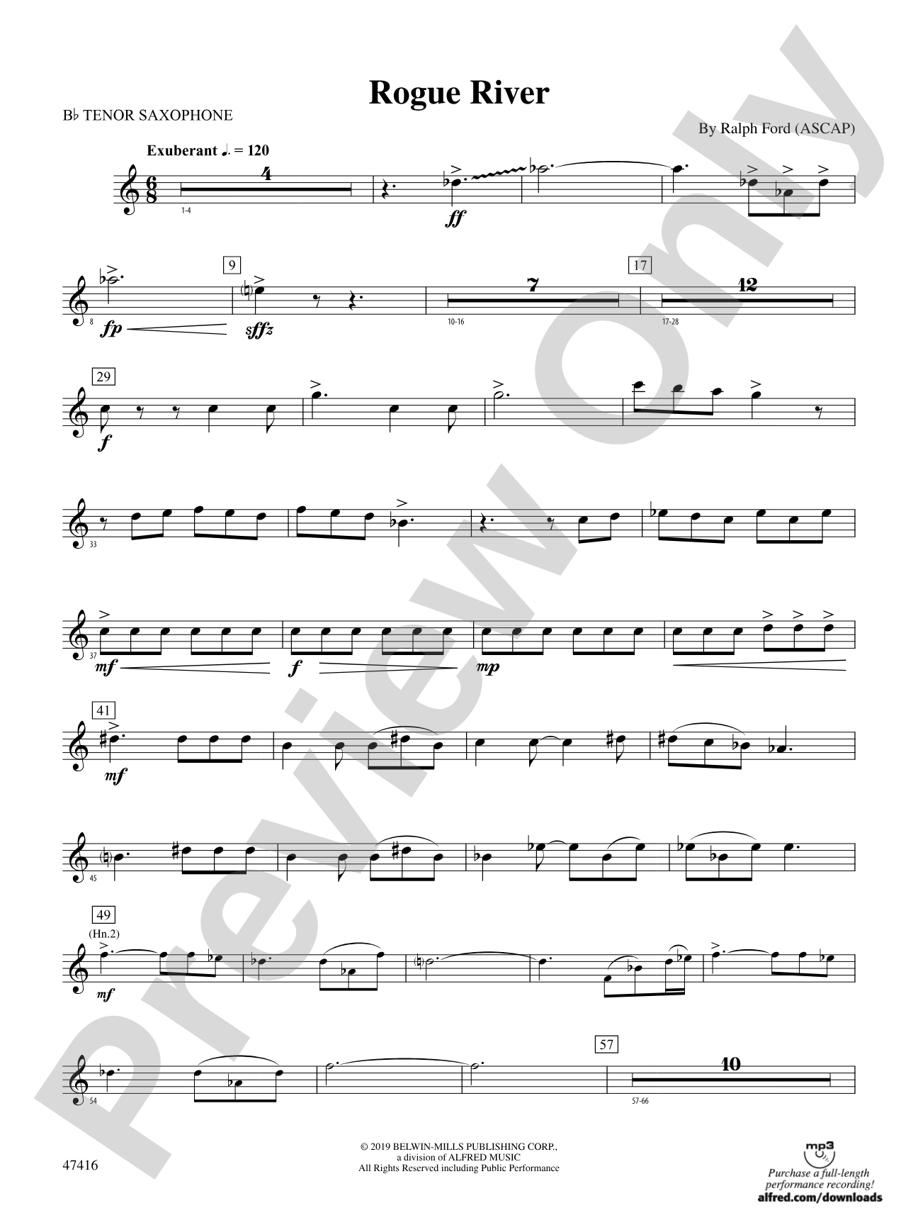 Rogue River: B-flat Tenor Saxophone