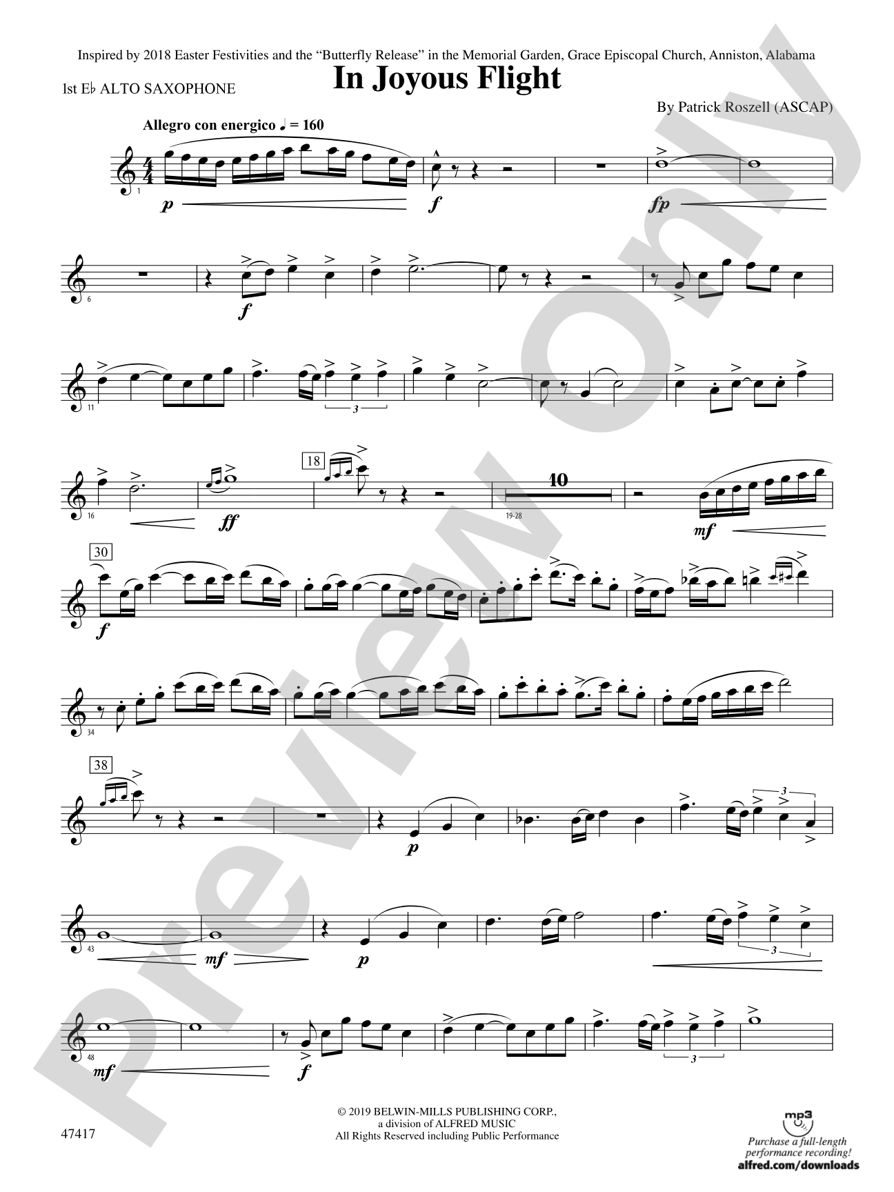 In Joyous Flight: E-flat Alto Saxophone