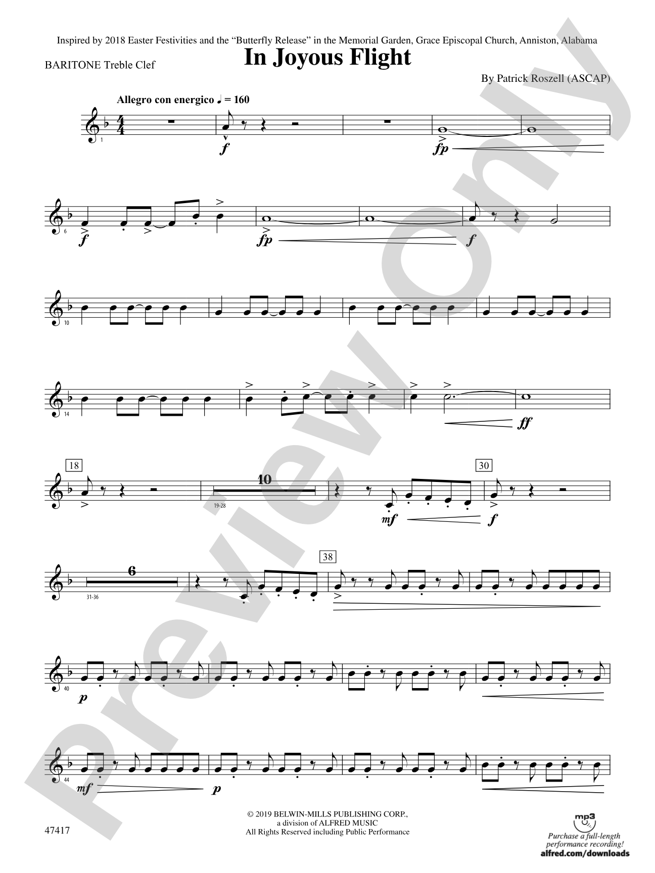 In Joyous Flight: Baritone T.C.