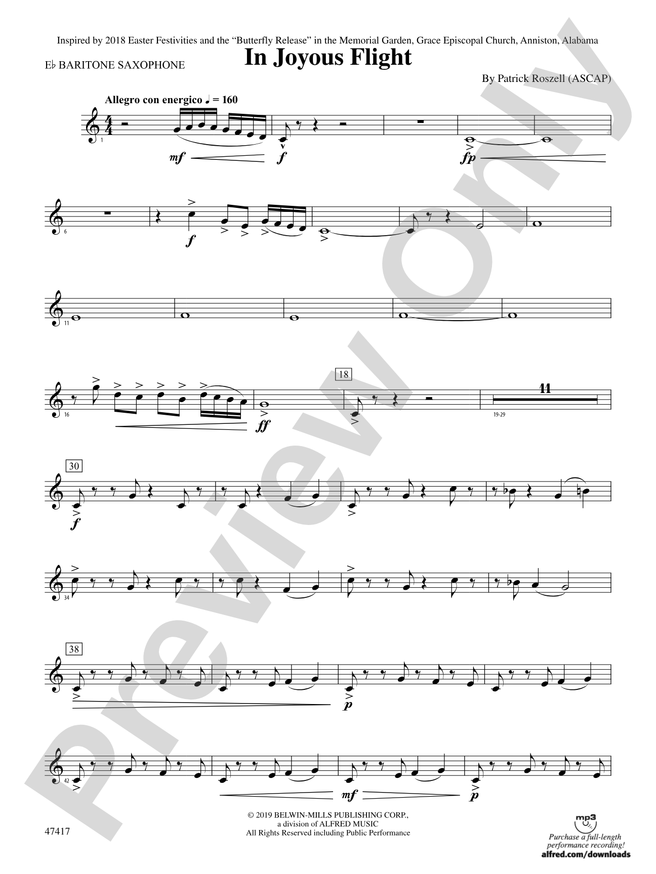 In Joyous Flight: E-flat Baritone Saxophone