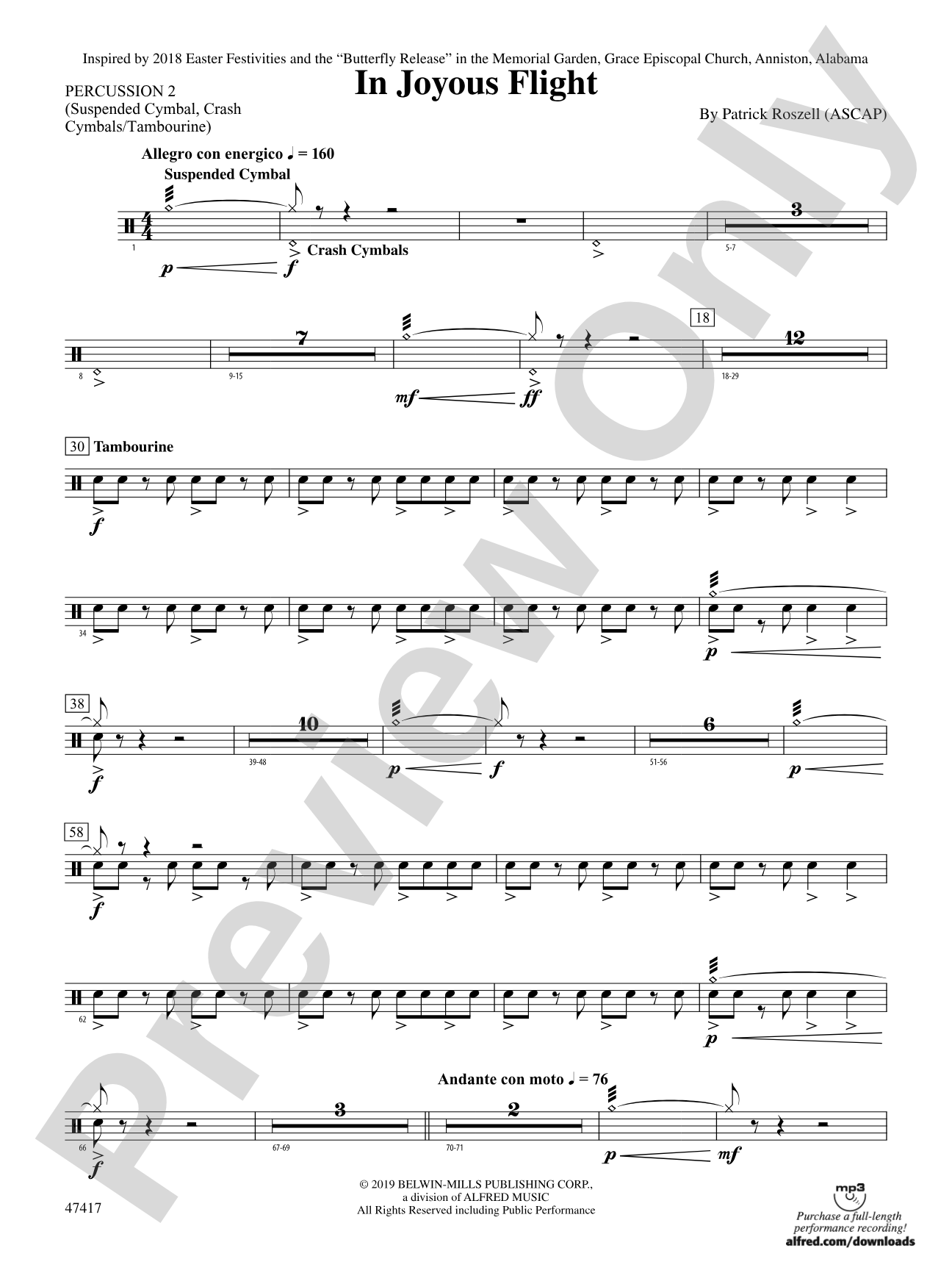 In Joyous Flight: 2nd Percussion
