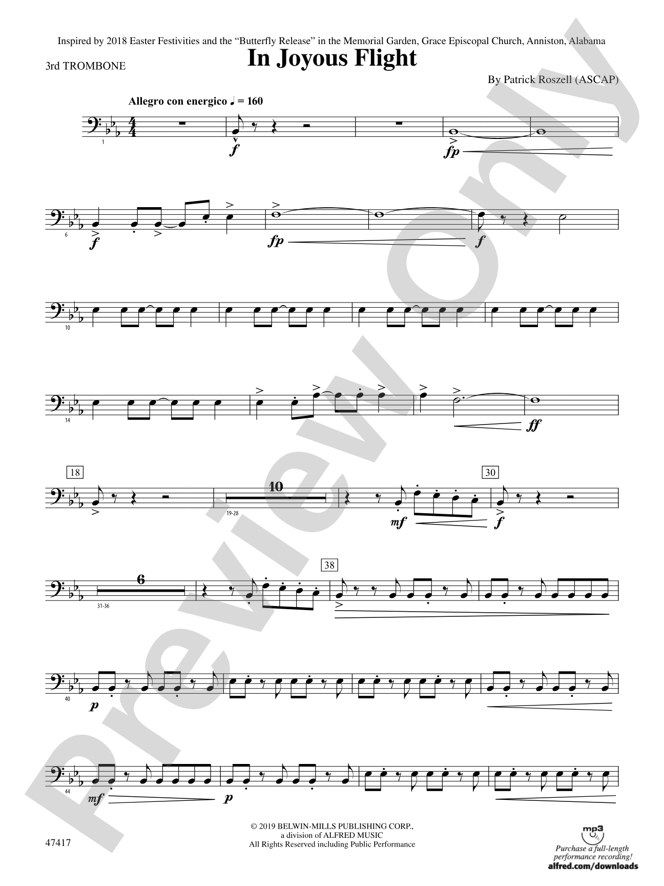 In Joyous Flight: 3rd Trombone