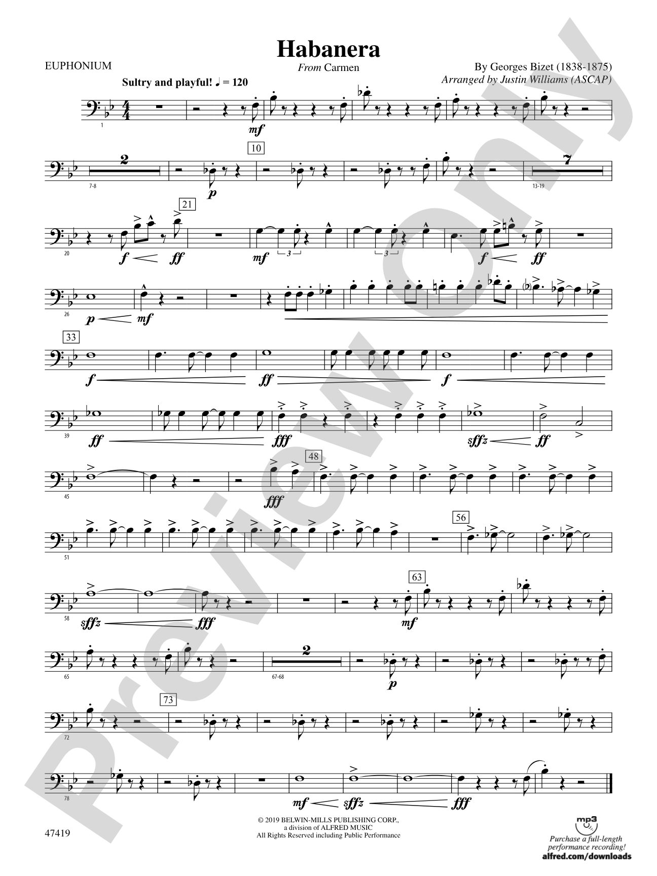 Habanera: Baritone B.C.