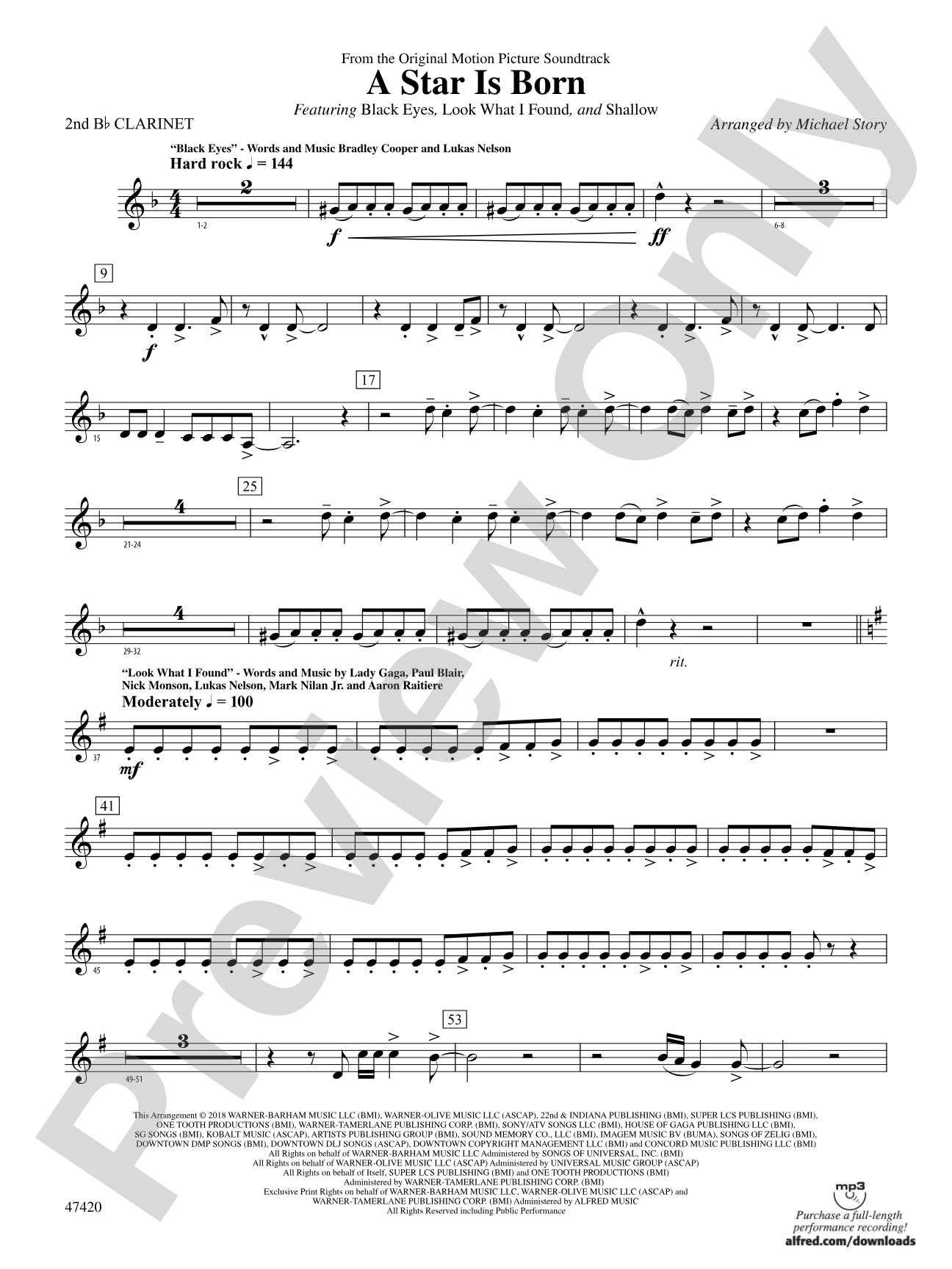 A Star Is Born: 2nd B-flat Clarinet