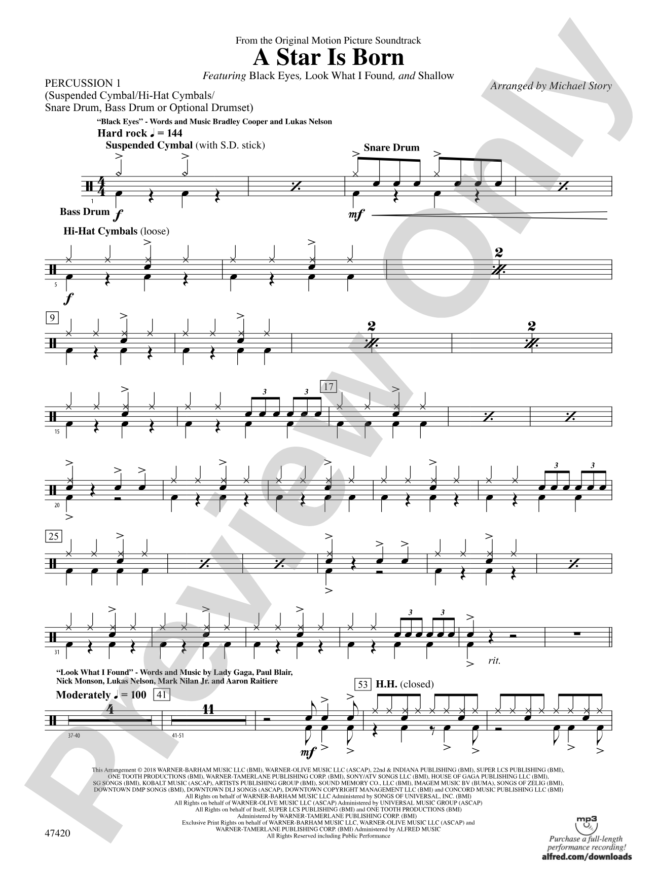 A Star Is Born: 1st Percussion