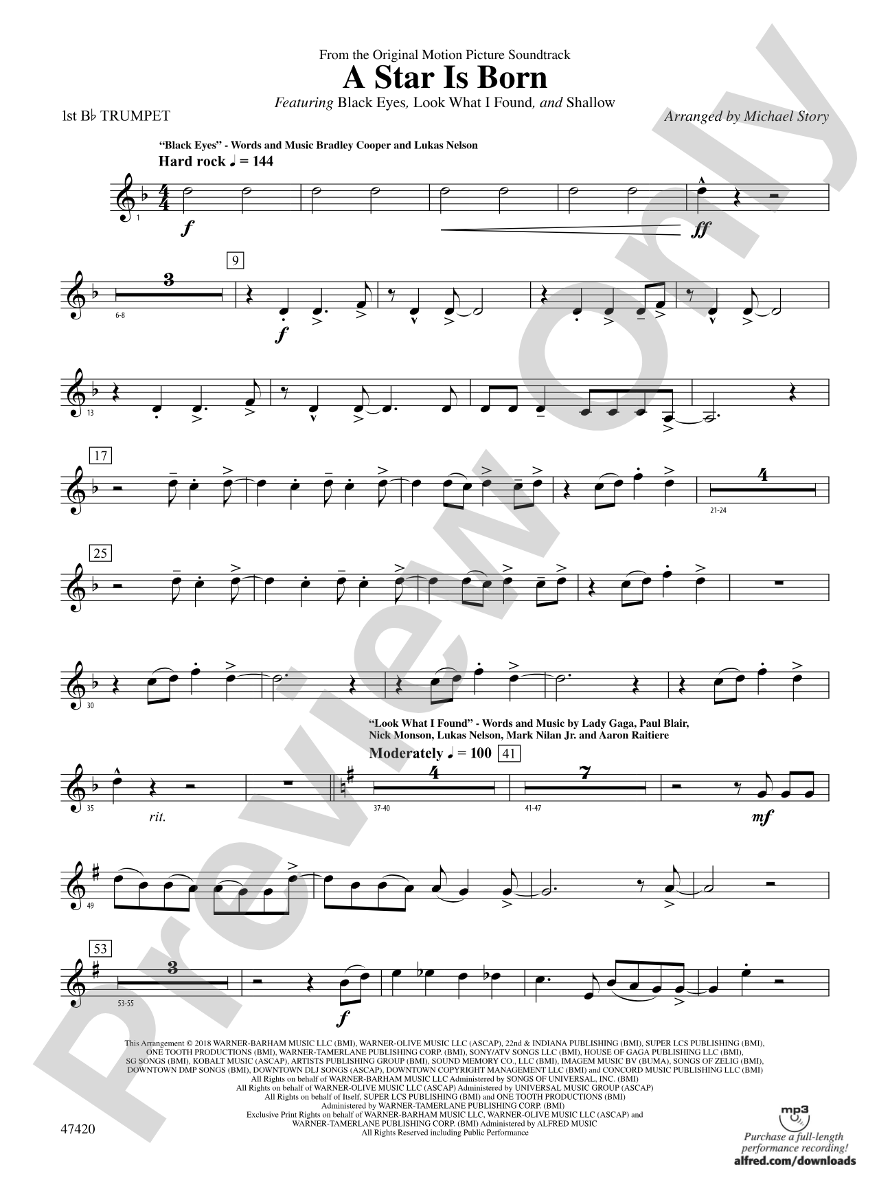 A Star Is Born: 1st B-flat Trumpet
