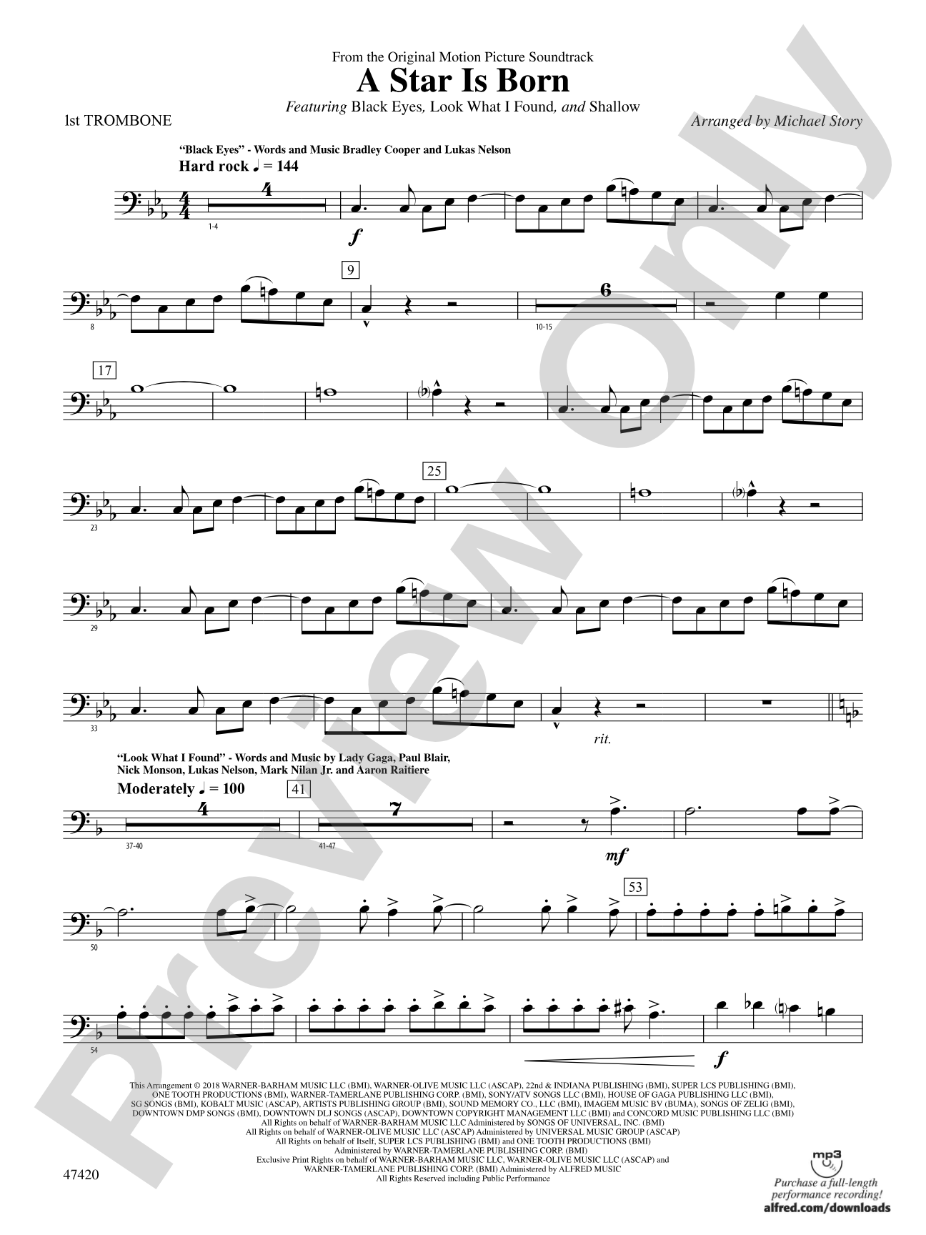 A Star Is Born: 1st Trombone