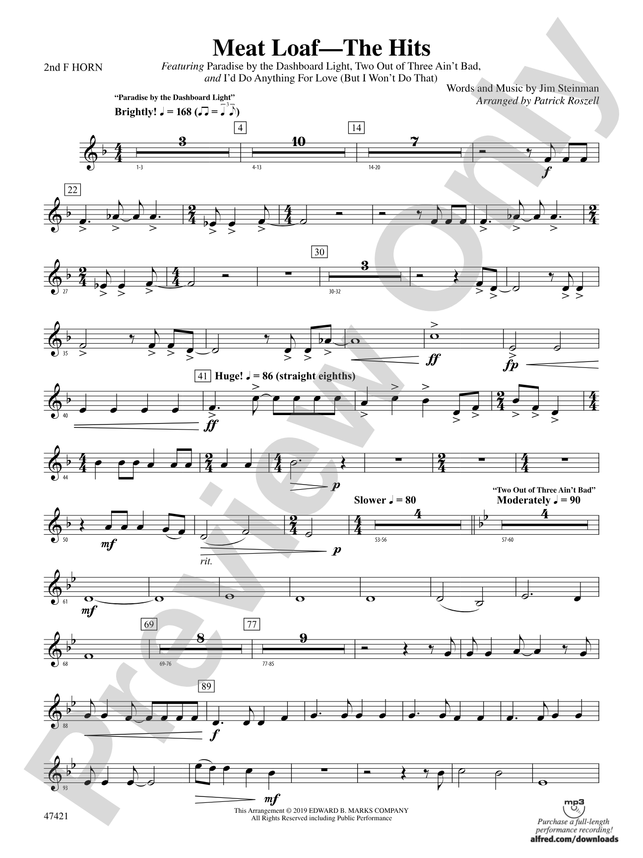 Meat Loaf---The Hits: 2nd F Horn