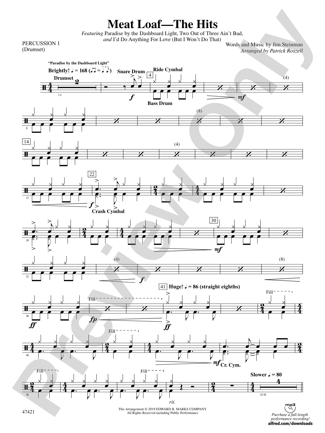 Meat Loaf---The Hits: 1st Percussion