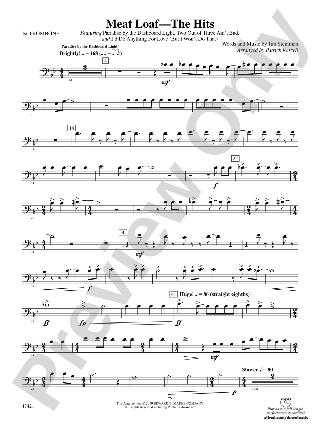Meat Loaf---The Hits: 1st Trombone