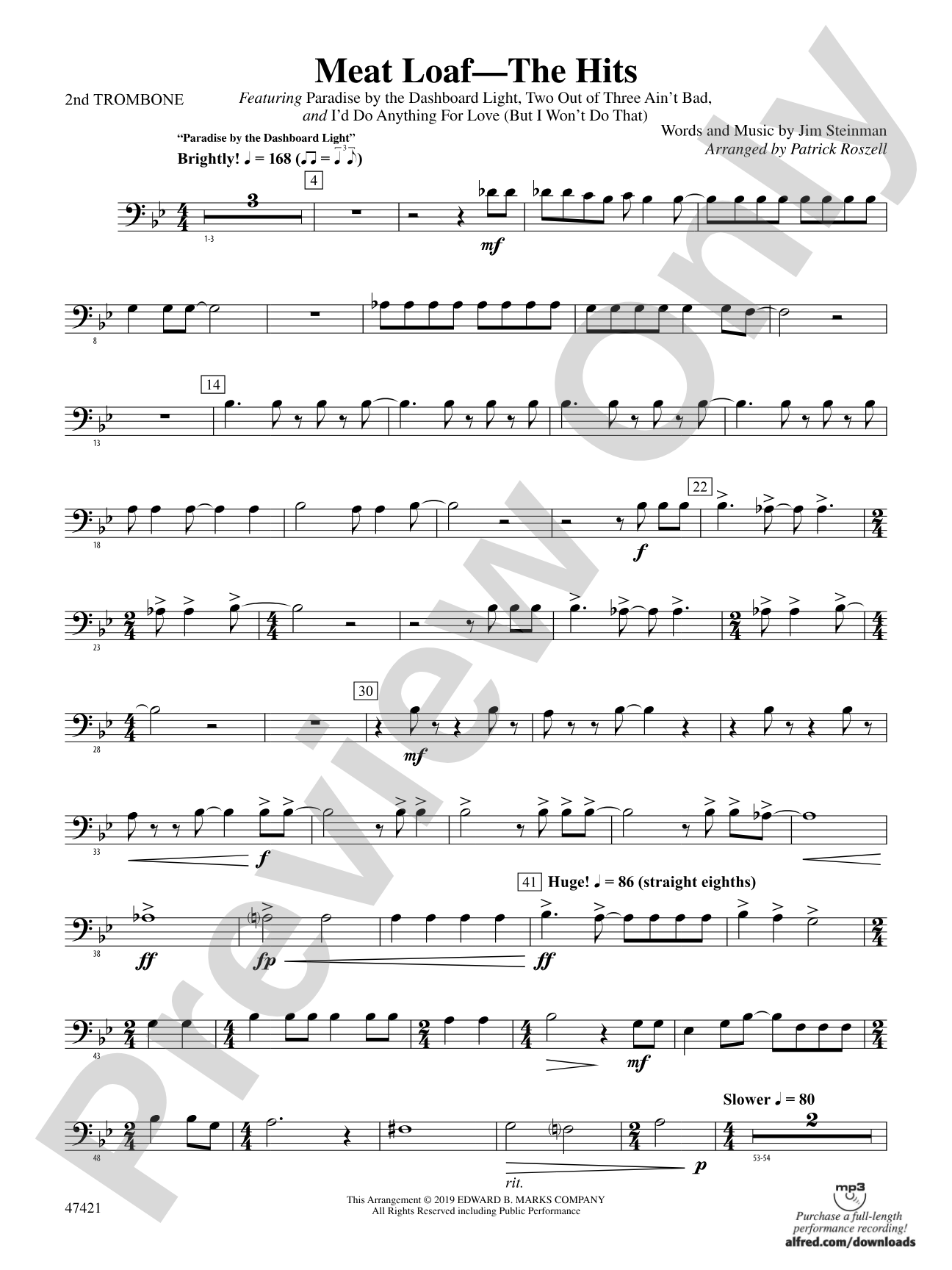 Meat Loaf---The Hits: 2nd Trombone