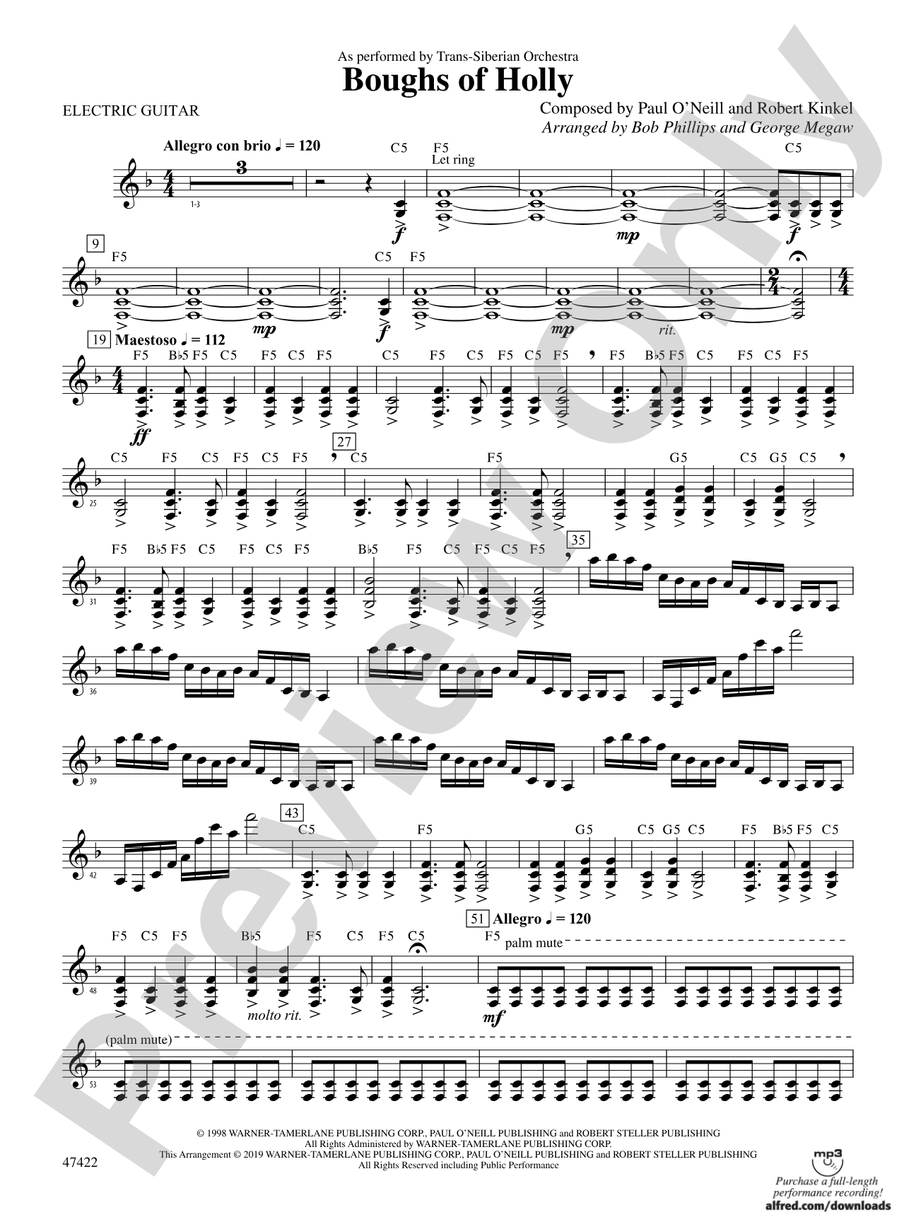 Boughs of Holly: Electric Guitar