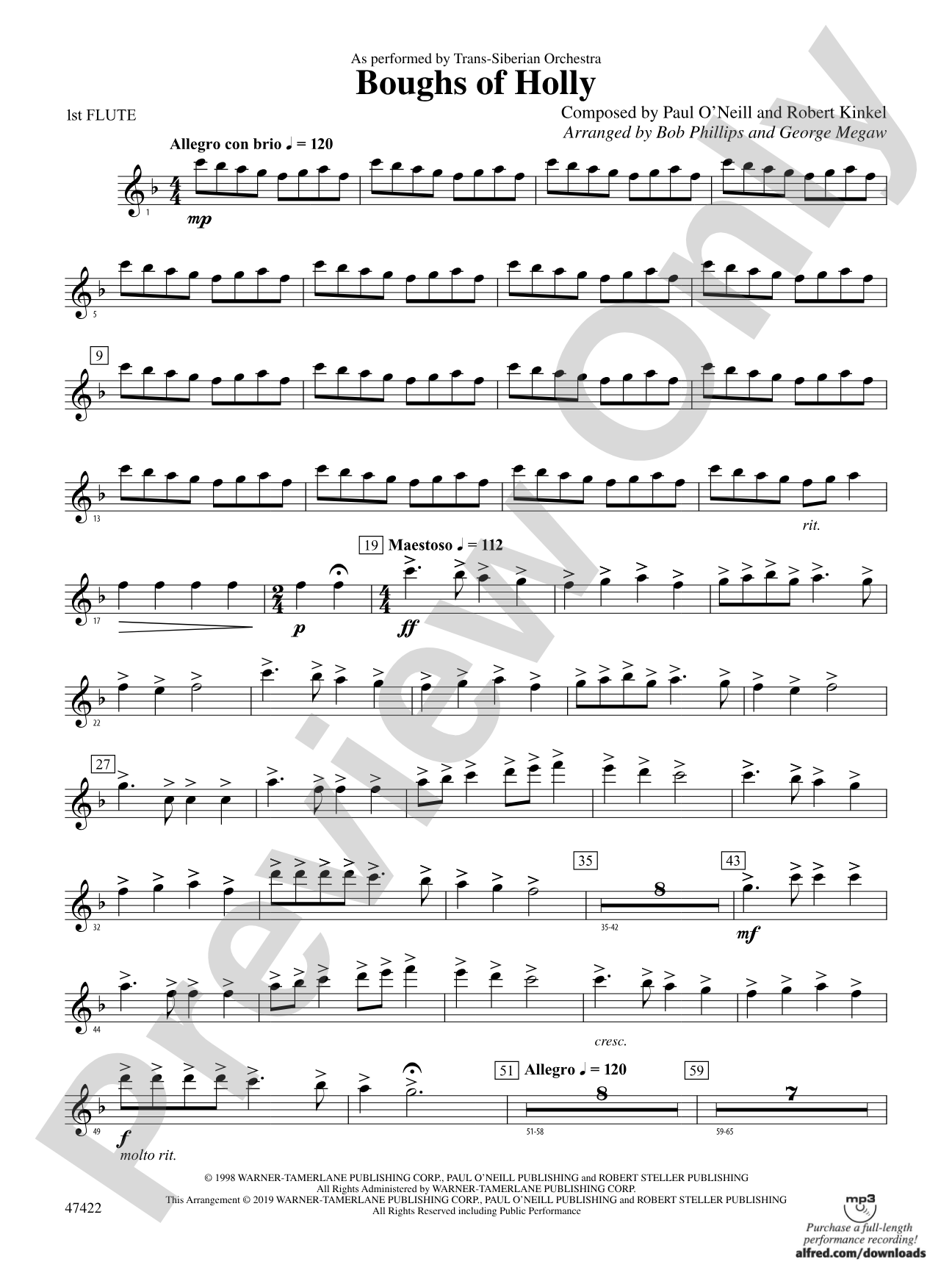 Boughs of Holly: Flute
