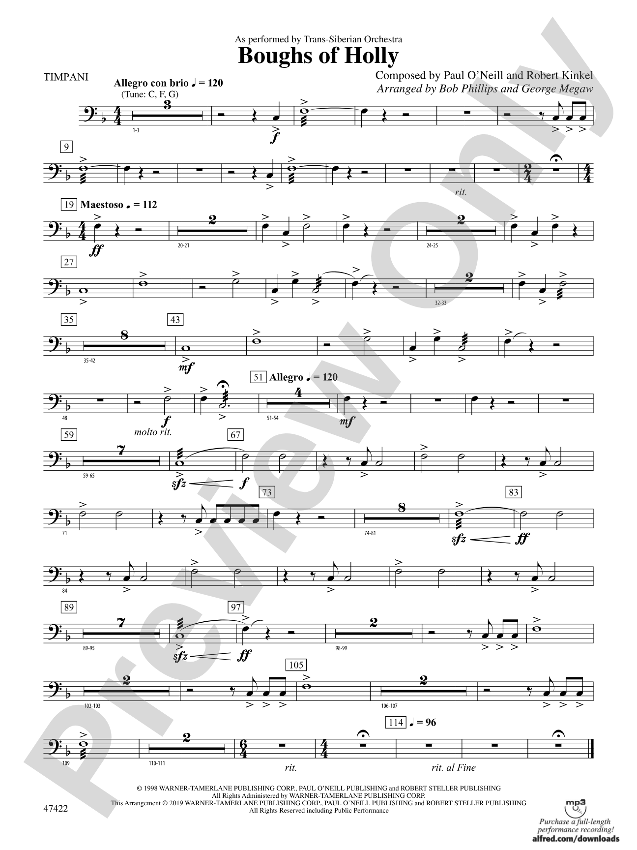 Boughs of Holly: Timpani