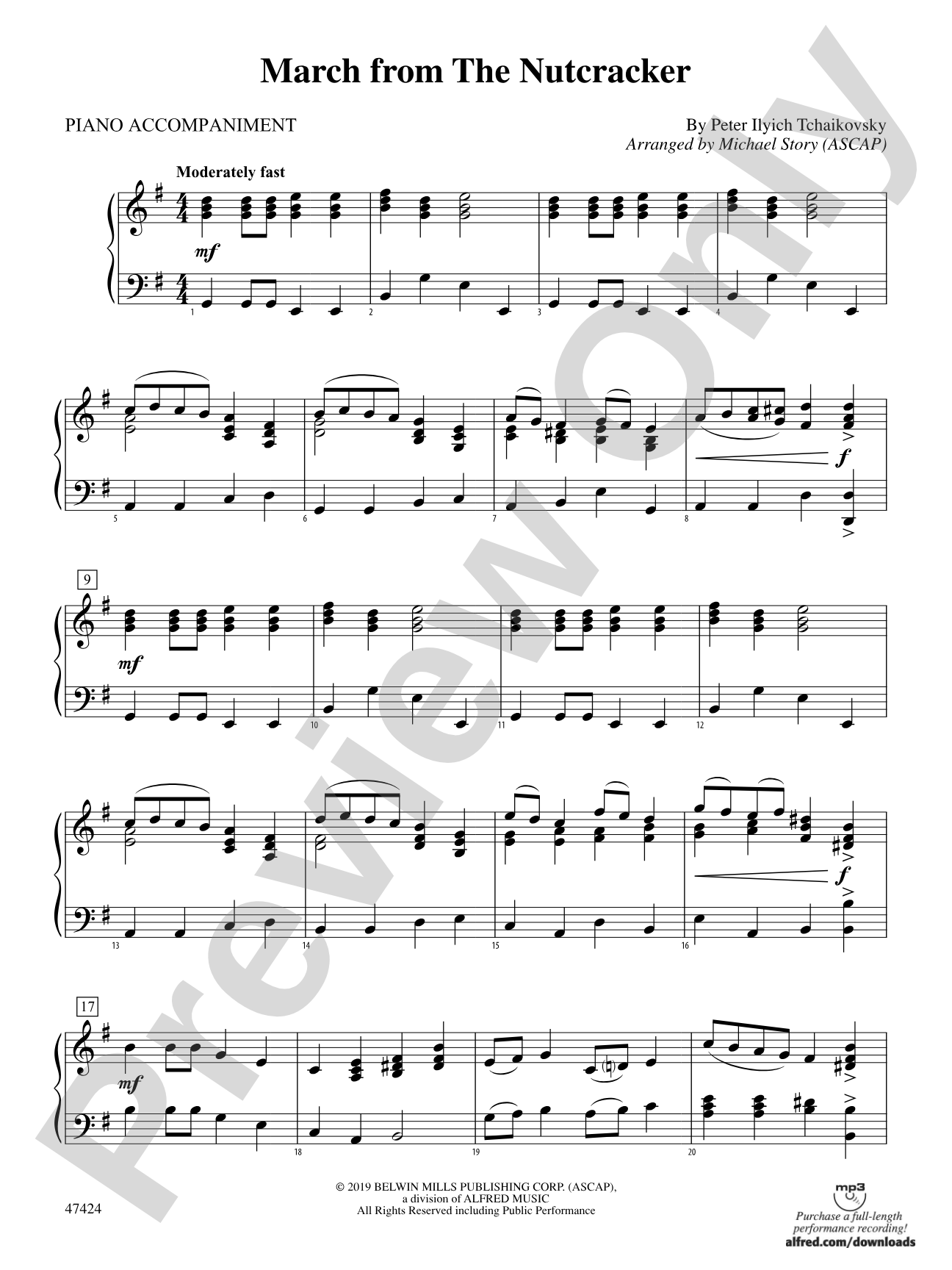 March from The Nutcracker: Piano Accompaniment