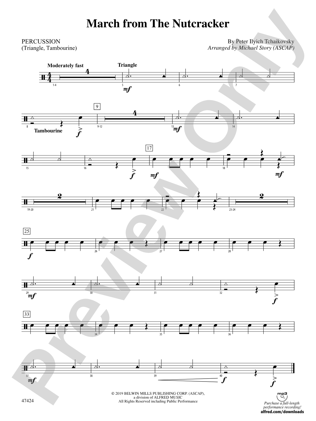 March from The Nutcracker: 1st Percussion