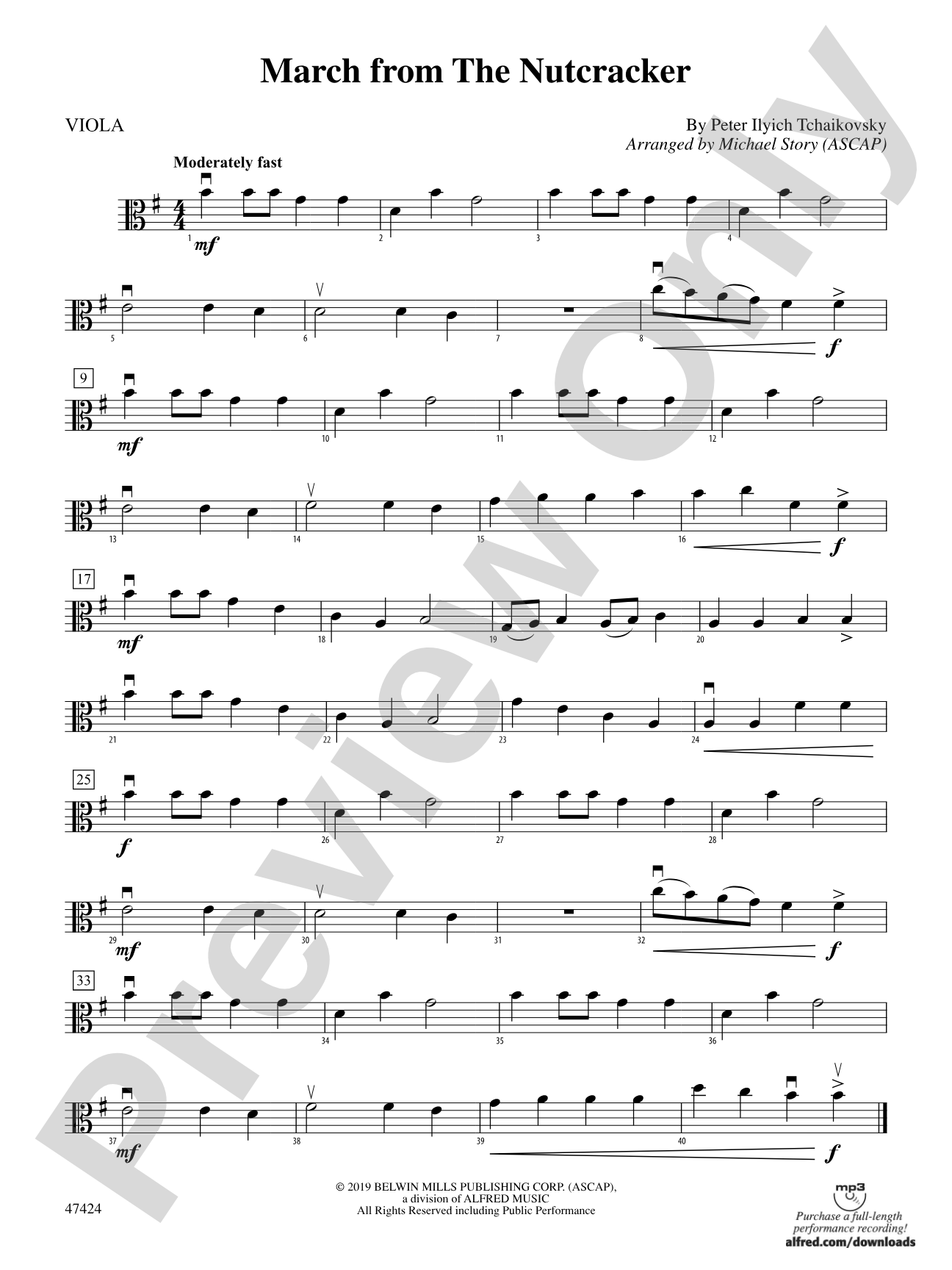 March from The Nutcracker: Viola