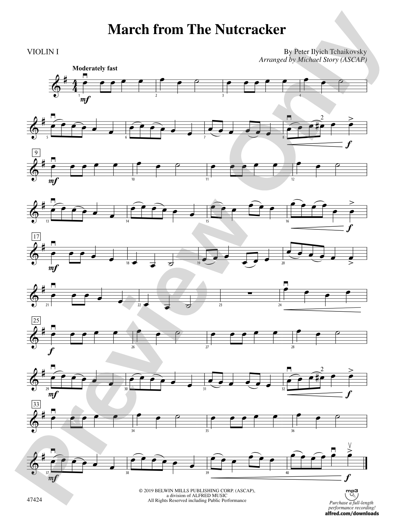 March from The Nutcracker: 1st Violin