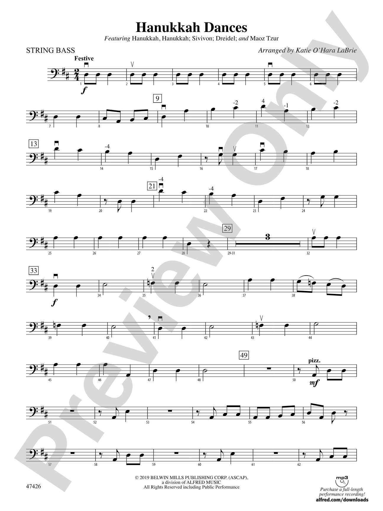 Hanukkah Dances: String Bass